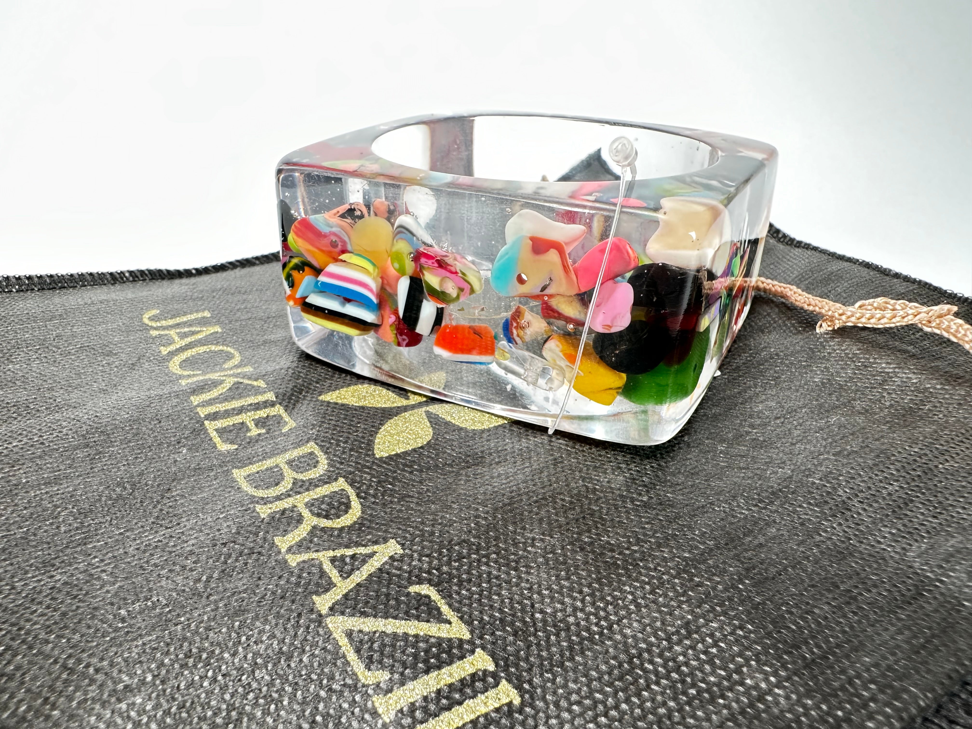 Jackie Brazil "Solid Square" Cascade 4cm Bangle ( B2056 )