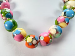 Jackie Brazil "Spotted Balls" Spring Colour Spots Resin Necklace 50cm ( N1500 )