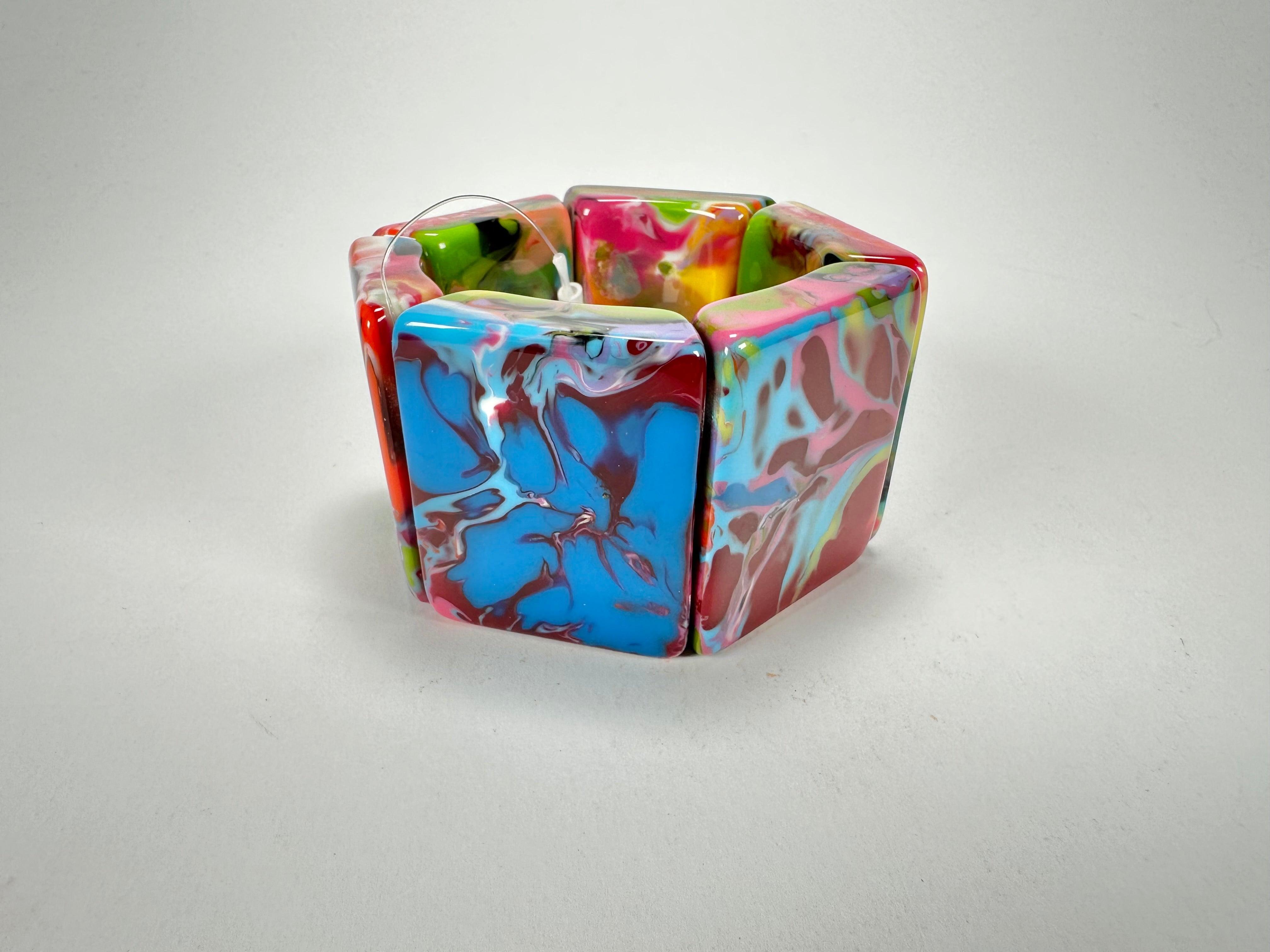Jackie Brazil "Sabrina" Kandinsky Elasticated Bracelet ( B0225 )