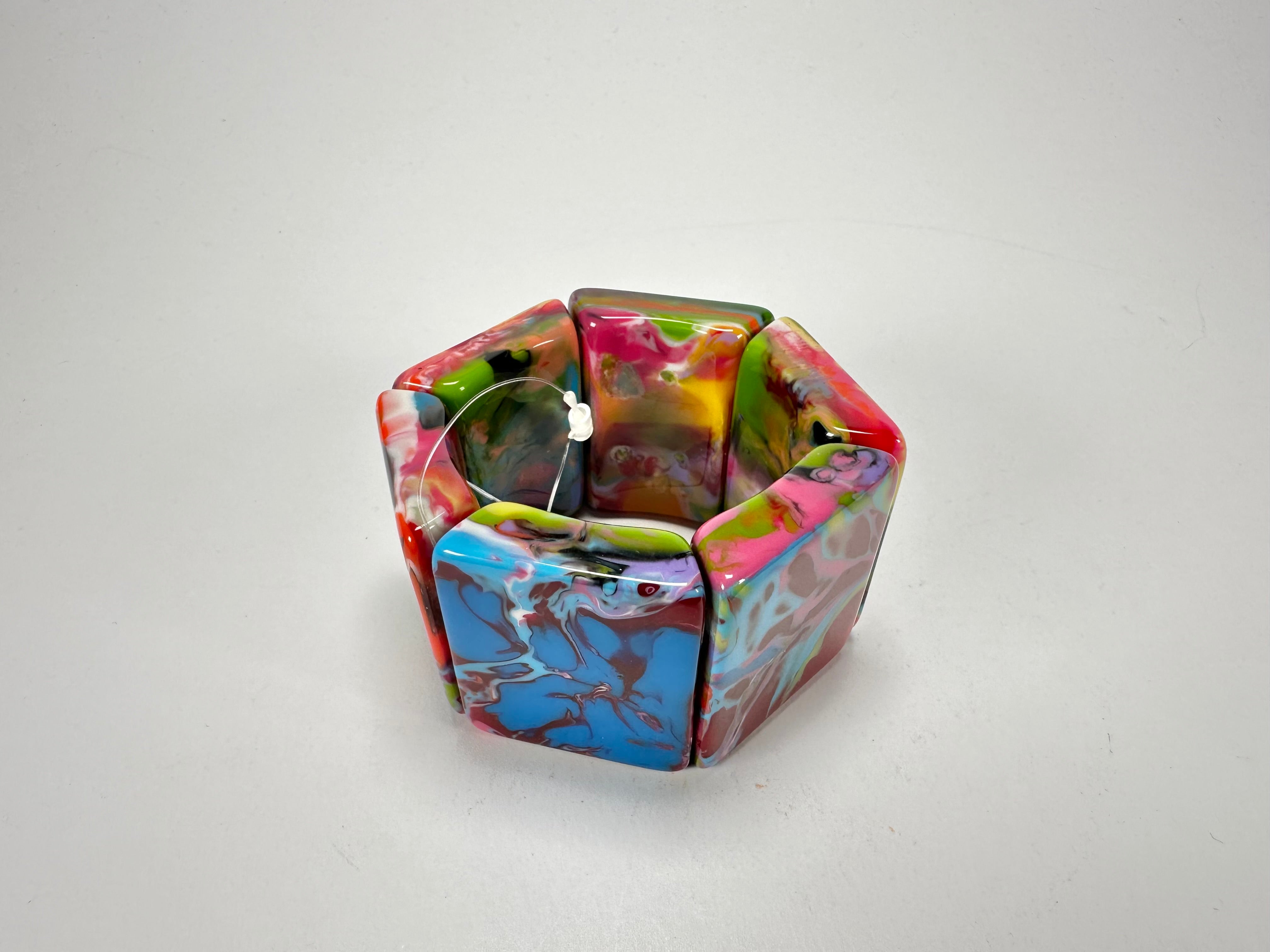 Jackie Brazil "Sabrina" Kandinsky Elasticated Bracelet ( B0225 )