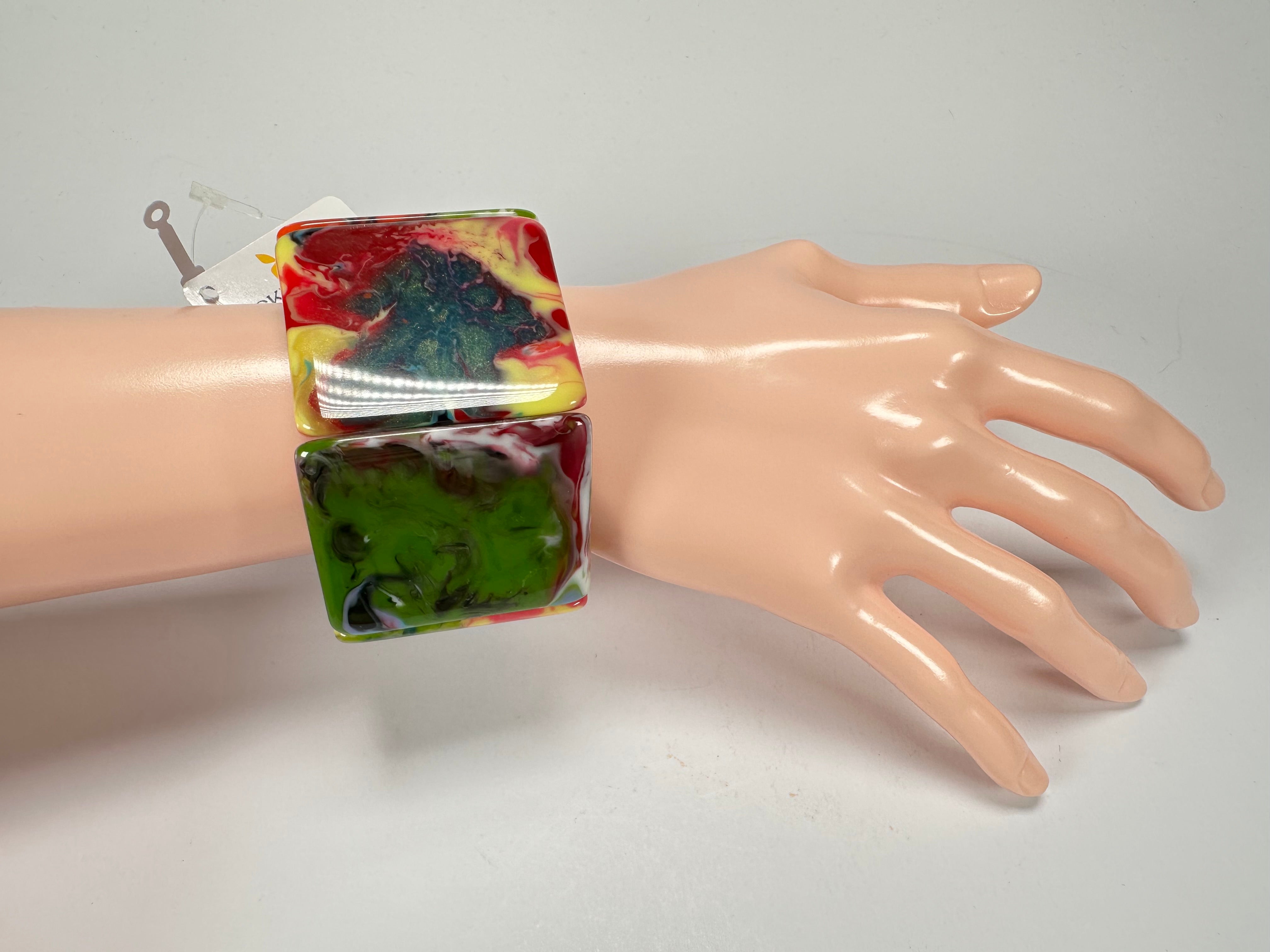 Jackie Brazil "Sabrina" Kandinsky Elasticated Bracelet ( B0225 )