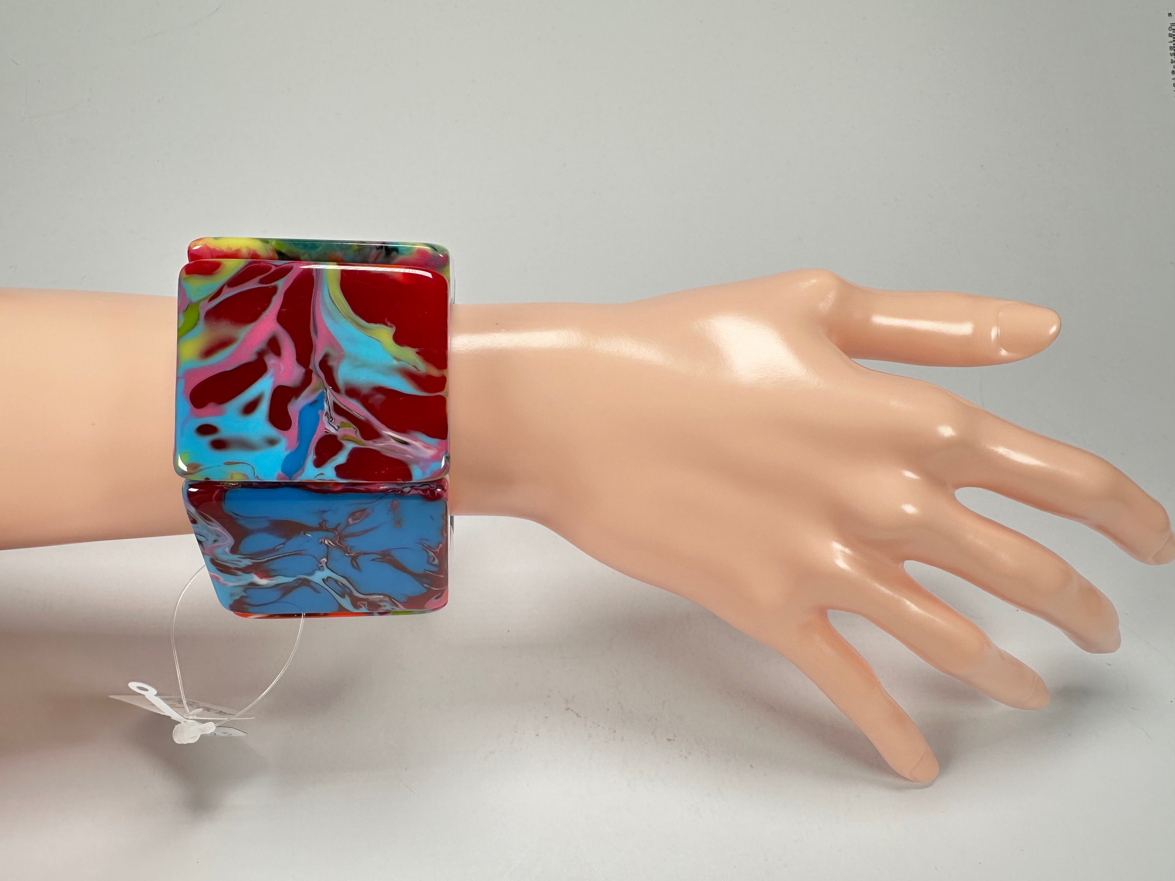 Jackie Brazil "Sabrina" Kandinsky Elasticated Bracelet ( B0225 )