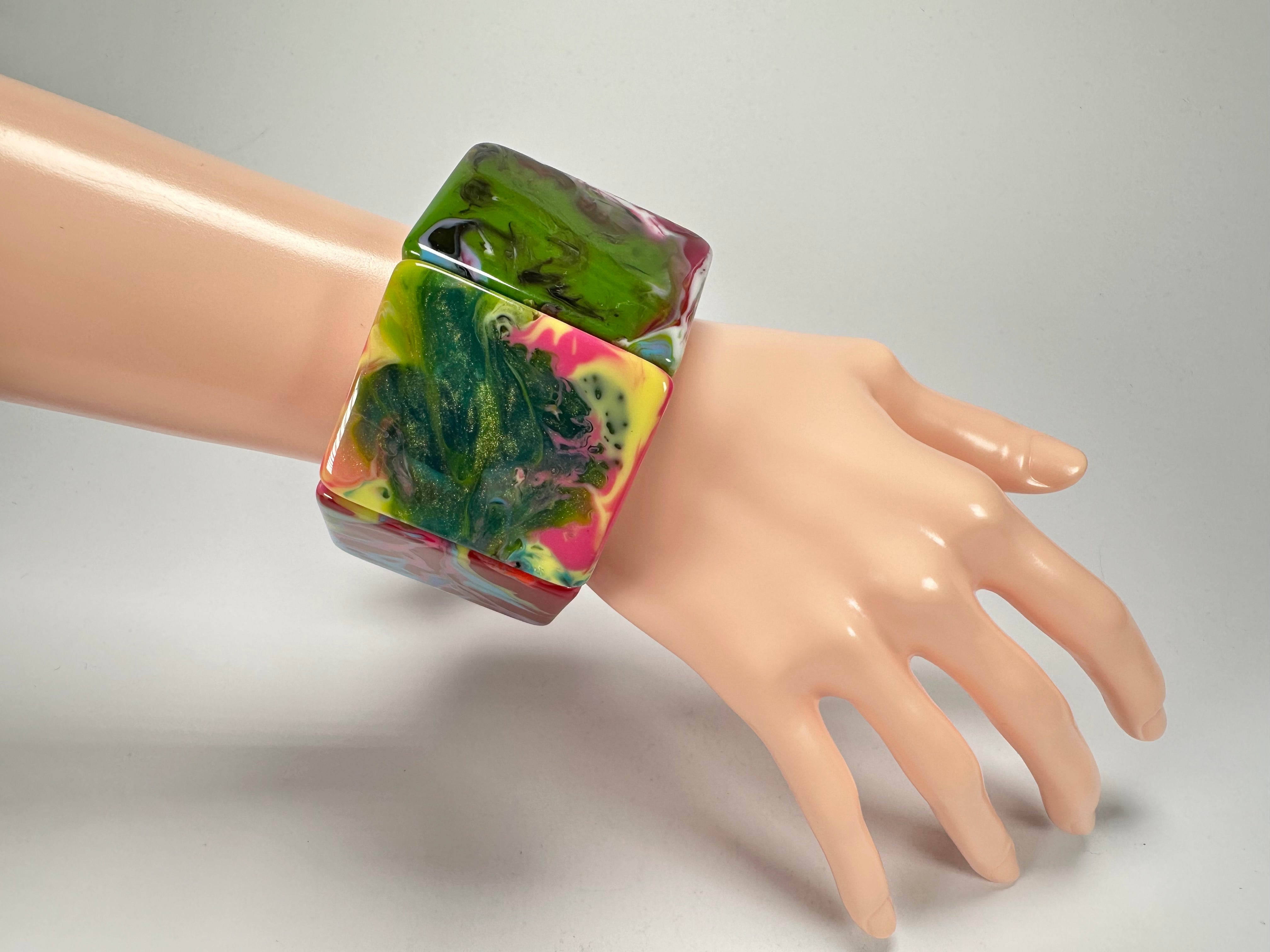 Jackie Brazil "Sabrina" Kandinsky Elasticated Bracelet ( B0225 )