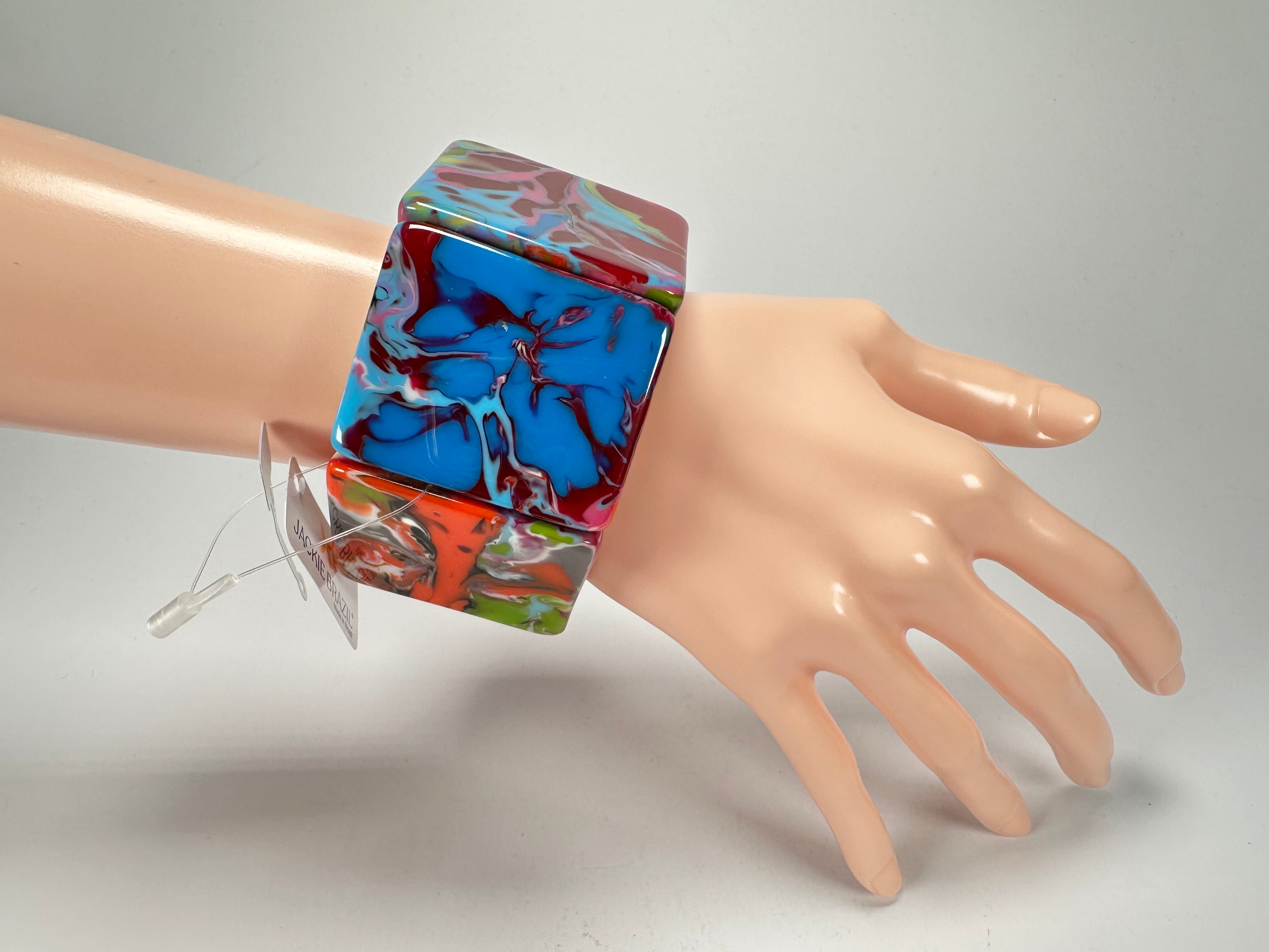 Jackie Brazil "Sabrina" Kandinsky Elasticated Bracelet ( B0225 )