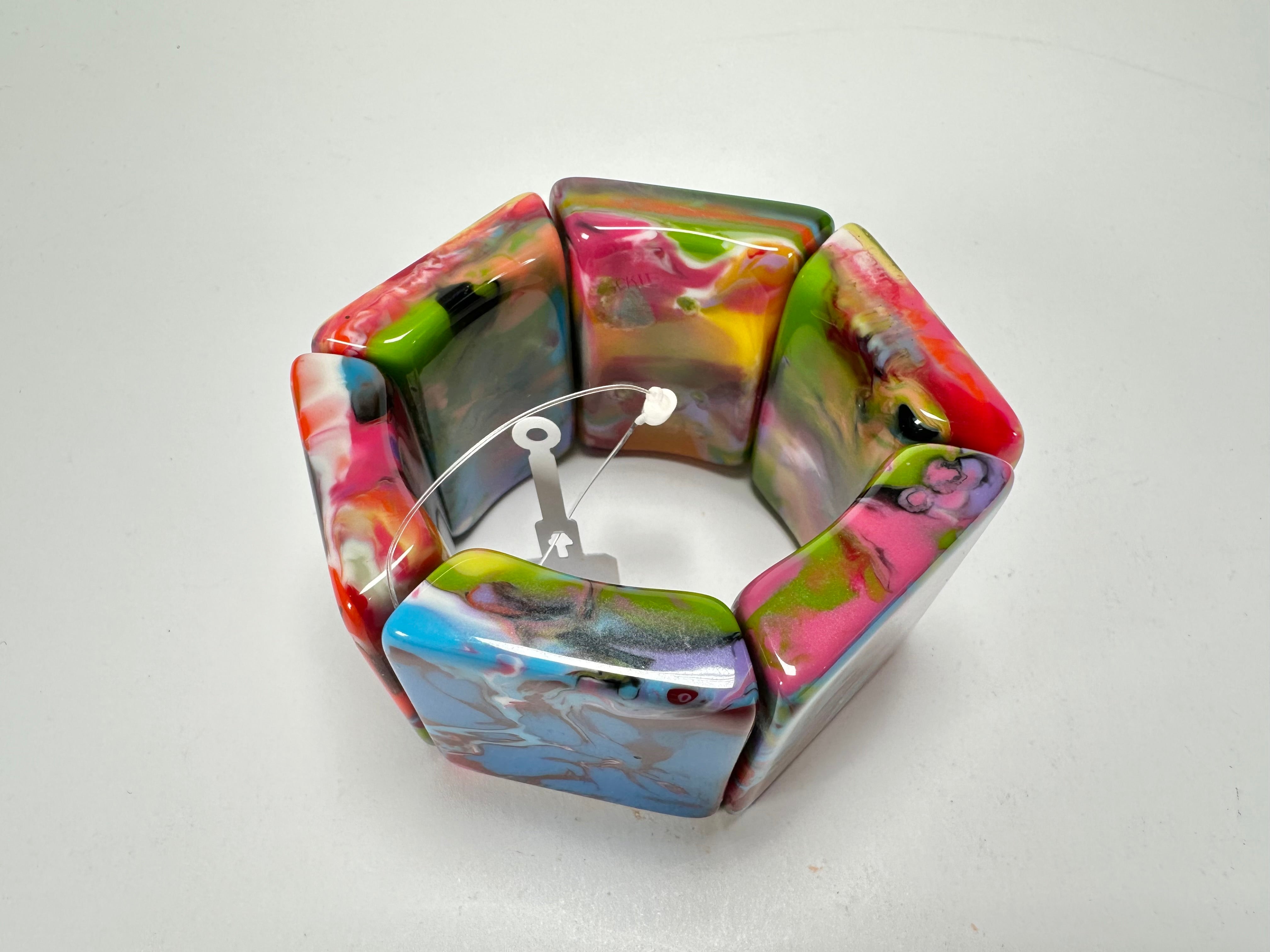 Jackie Brazil "Sabrina" Kandinsky Elasticated Bracelet ( B0225 )
