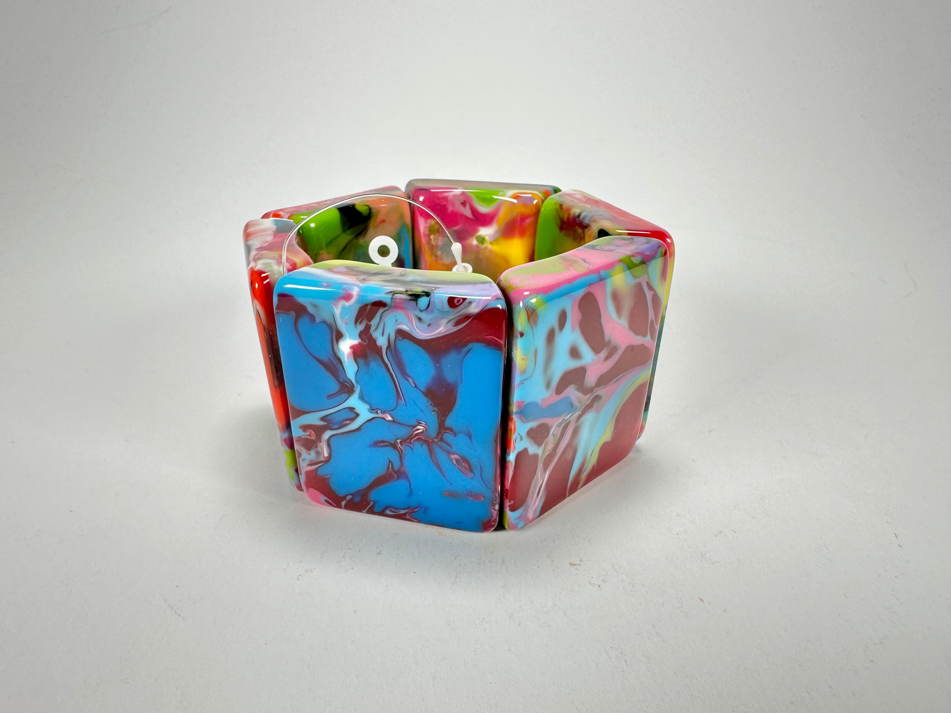 Jackie Brazil "Sabrina" Kandinsky Elasticated Bracelet ( B0225 )