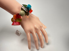 Jackie Brazil "Indiana" Mix Colours Multi Bead Resin Bracelet ( B0210 )