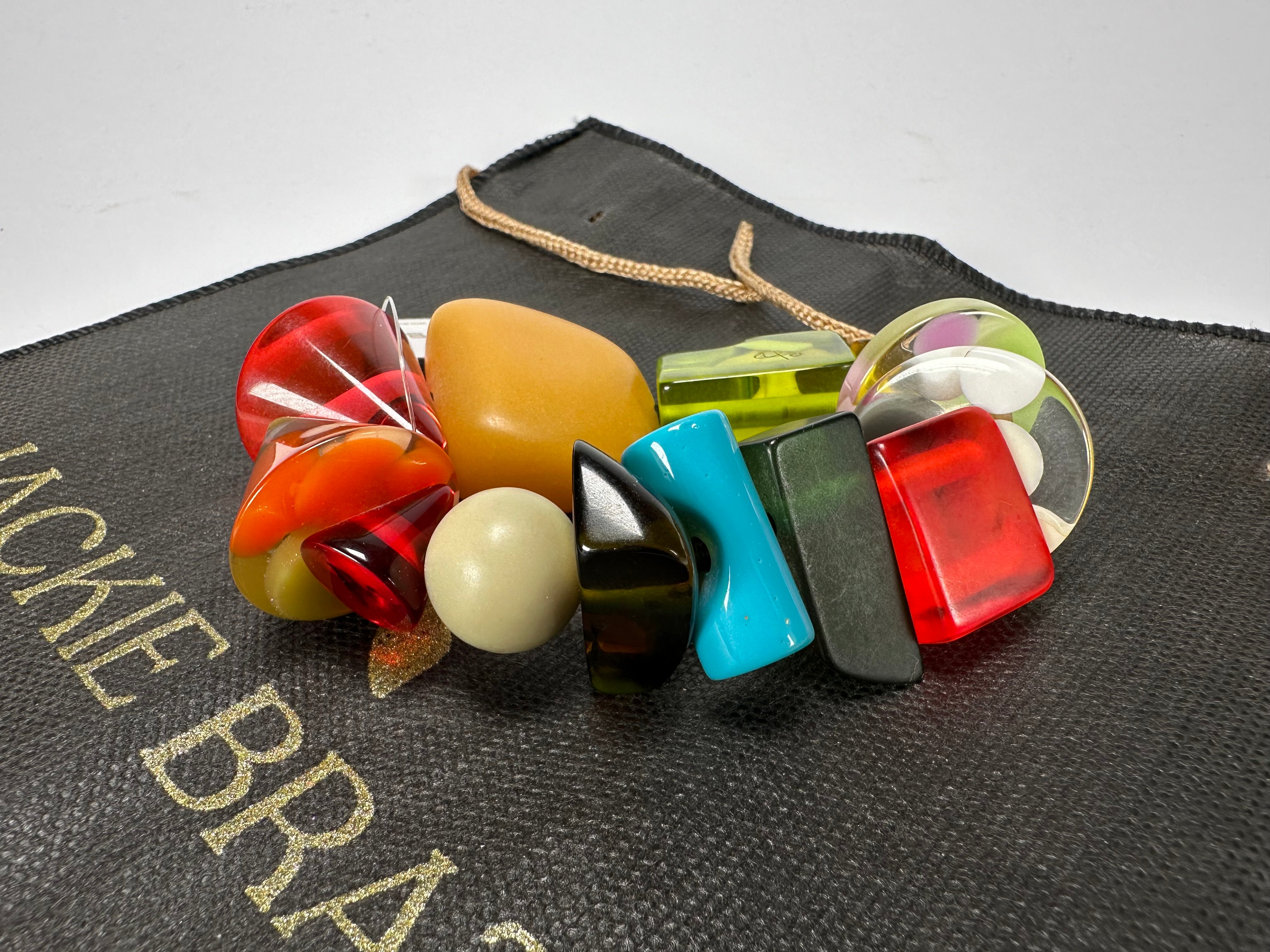 Jackie Brazil "Indiana" Mix Colours Multi Bead Resin Bracelet ( B0210 )