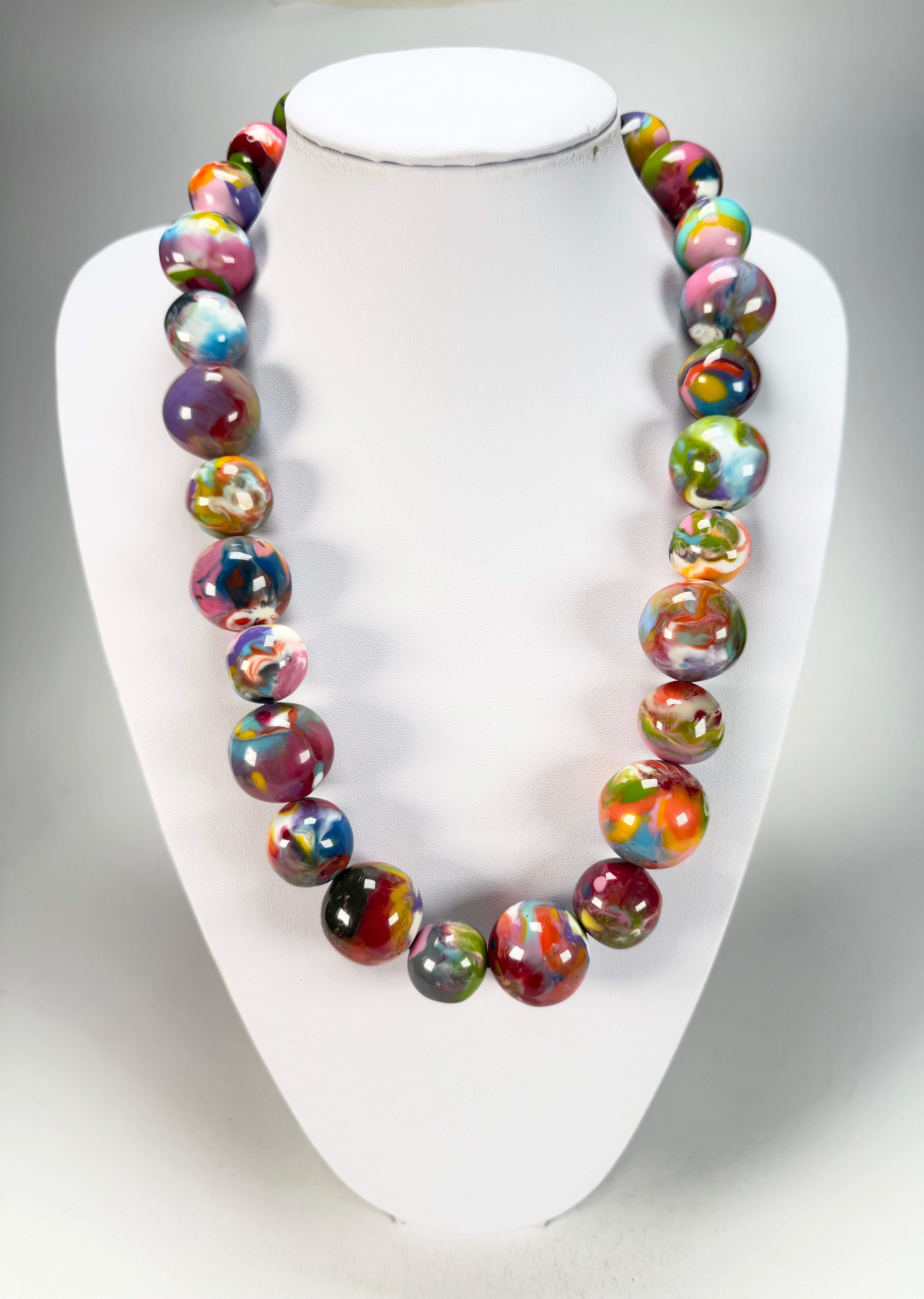 Jackie Brazil "Large Spheres" Kandinsky Long Abstract Necklace 75cm ( N2694 )