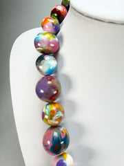 Jackie Brazil "Large Spheres" Kandinsky Long Abstract Necklace 75cm ( N2694 )