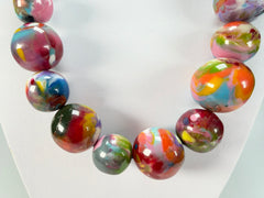 Jackie Brazil "Large Spheres" Kandinsky Long Abstract Necklace 75cm ( N2694 )