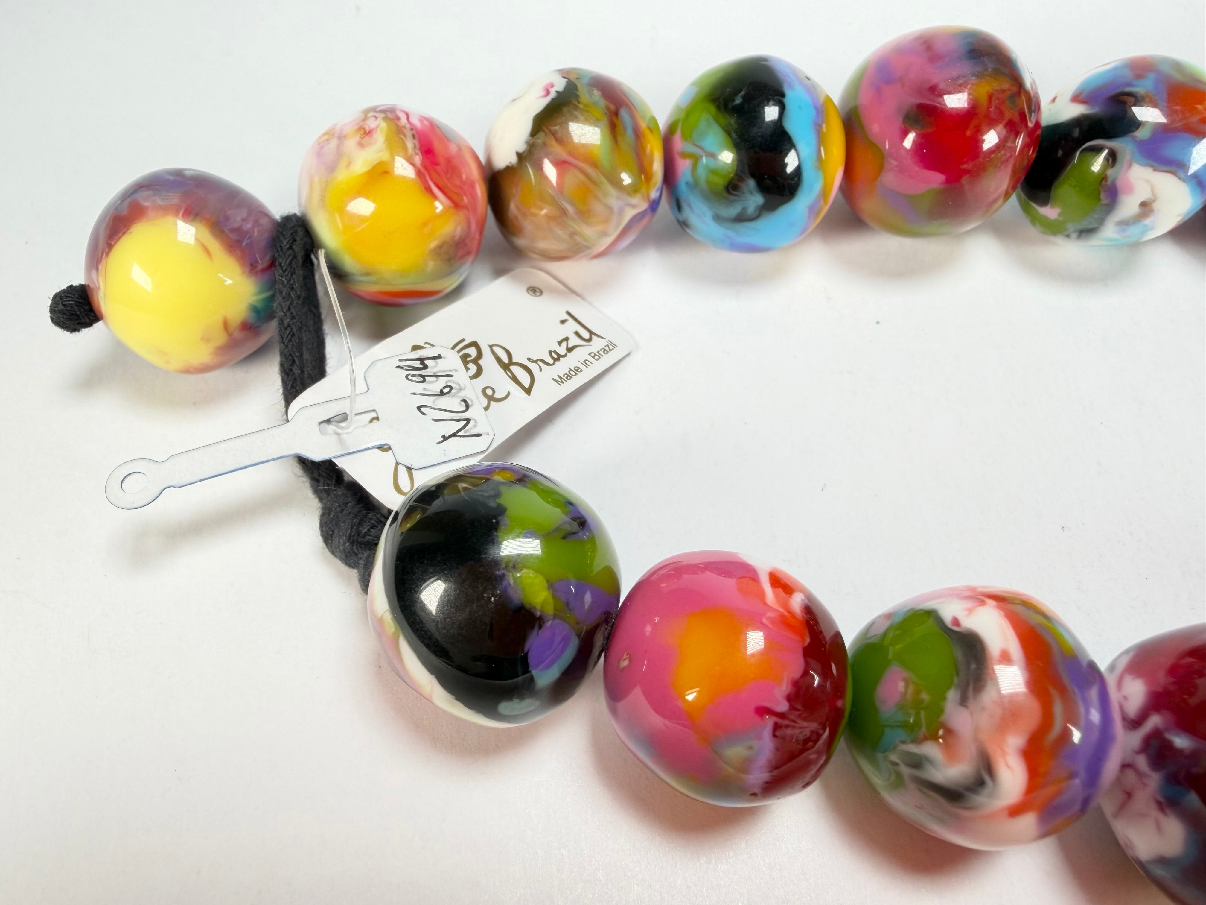 Jackie Brazil "Large Spheres" Kandinsky Long Abstract Necklace 75cm ( N2694 )