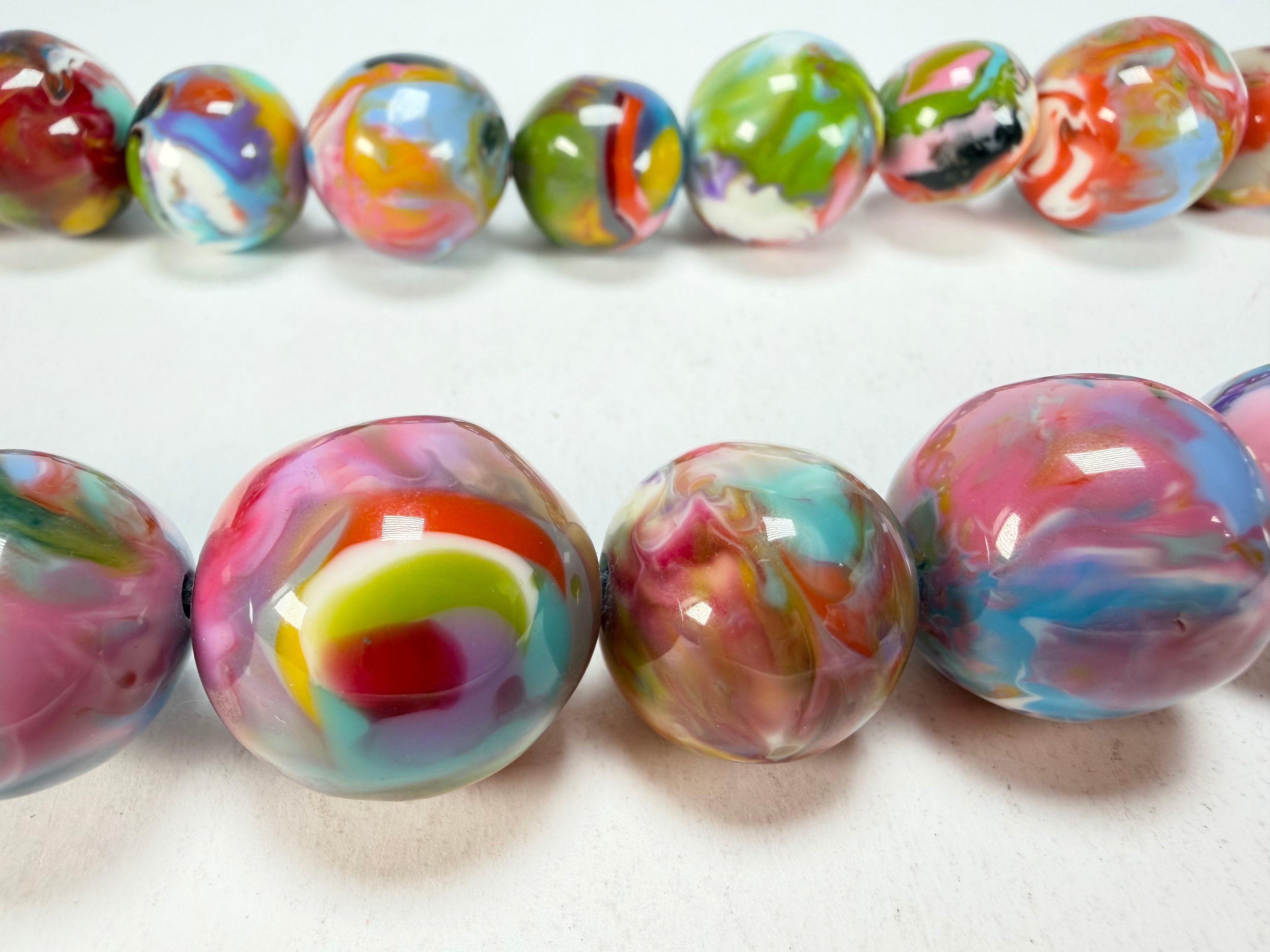 Jackie Brazil "Large Spheres" Kandinsky Long Abstract Necklace 75cm ( N2694 )