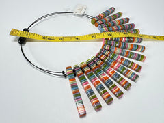 Jackie Brazil "Cleopatra" Liquorice Thin Rectangles On Wire Resin Choker Necklace ( N2660 )