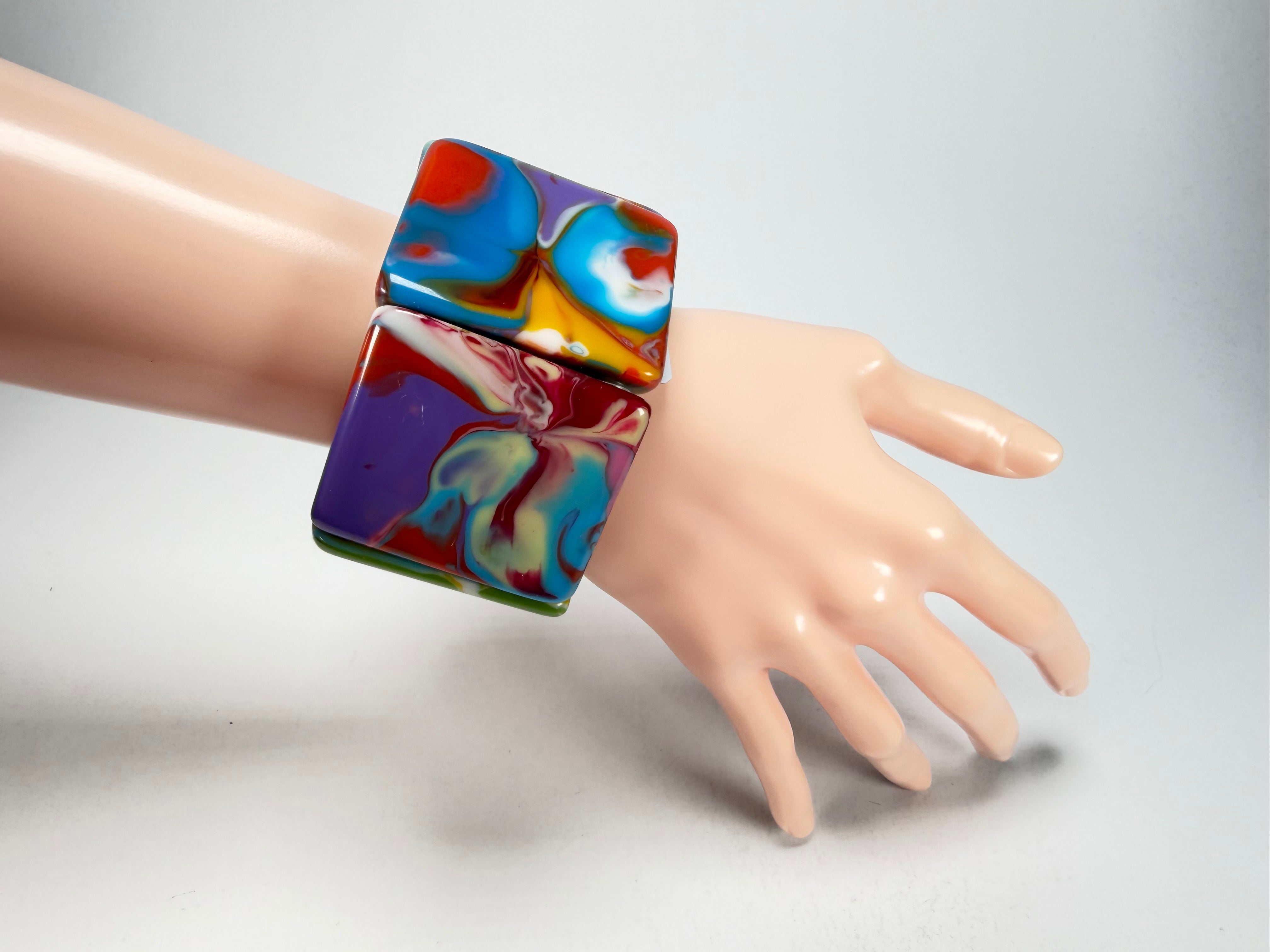 Jackie Brazil "Sabrina" Kandinsky Elasticated Bracelet ( B0225 )