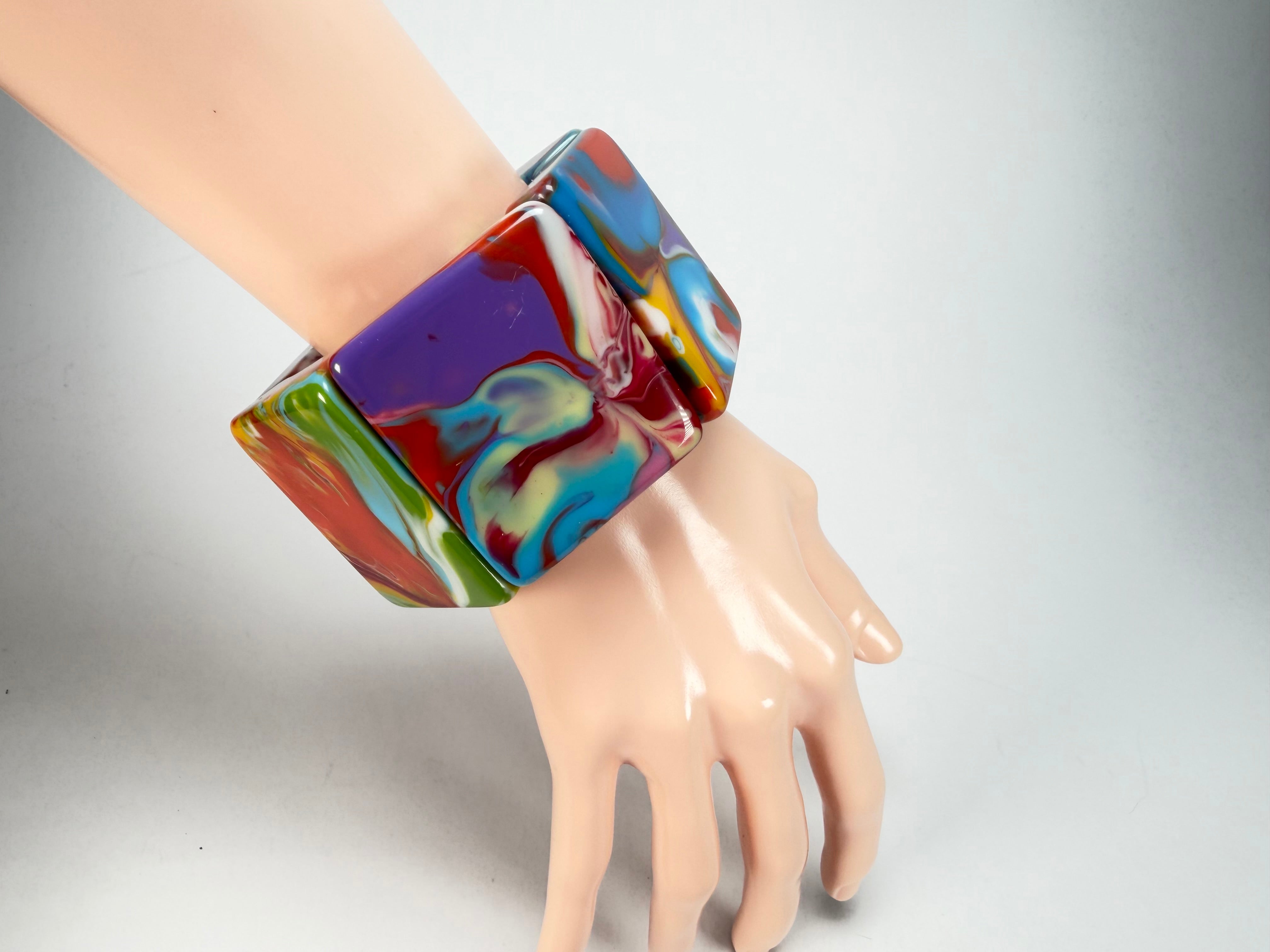 Jackie Brazil "Sabrina" Kandinsky Elasticated Bracelet ( B0225 )