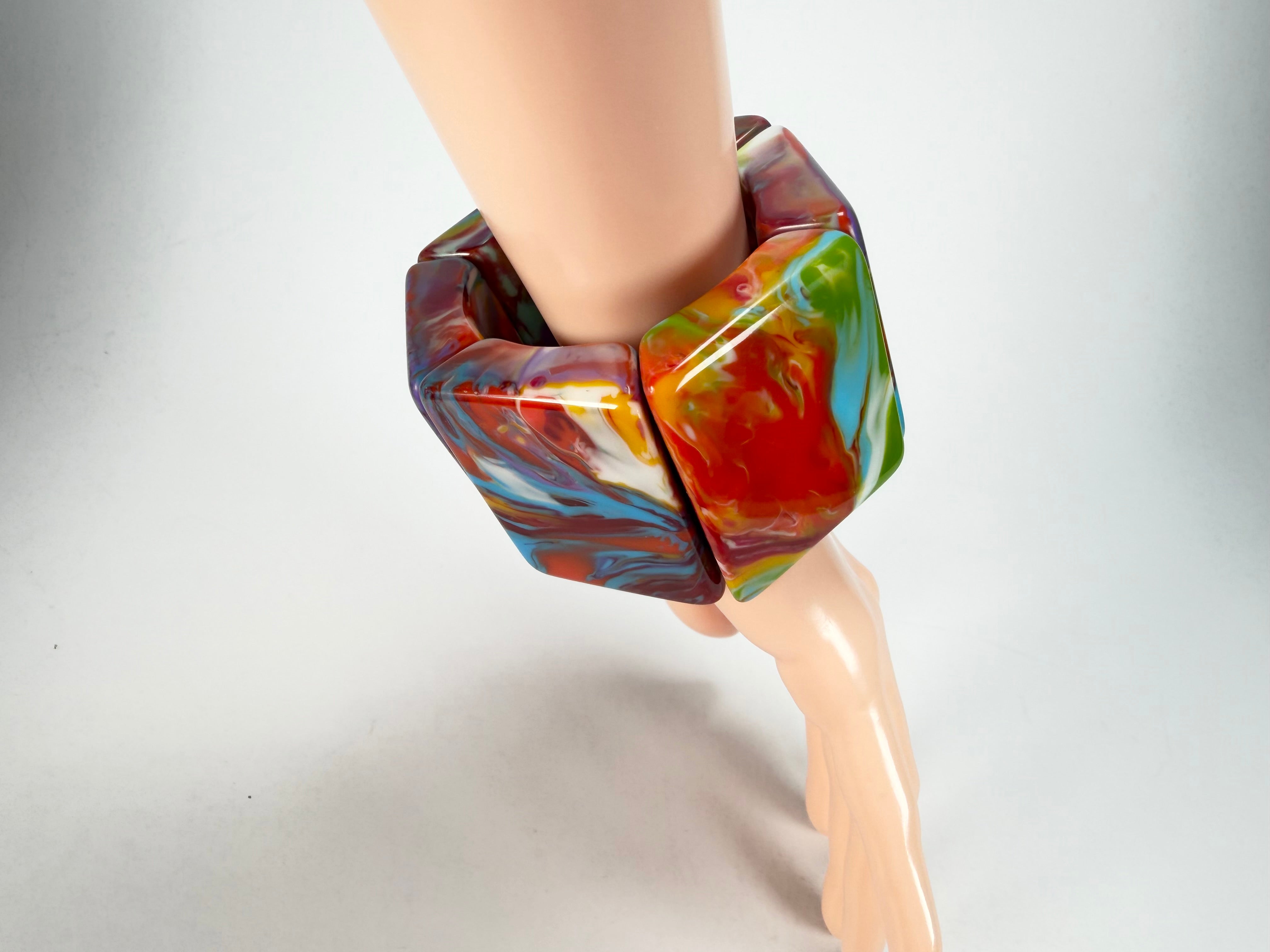 Jackie Brazil "Sabrina" Kandinsky Elasticated Bracelet ( B0225 )