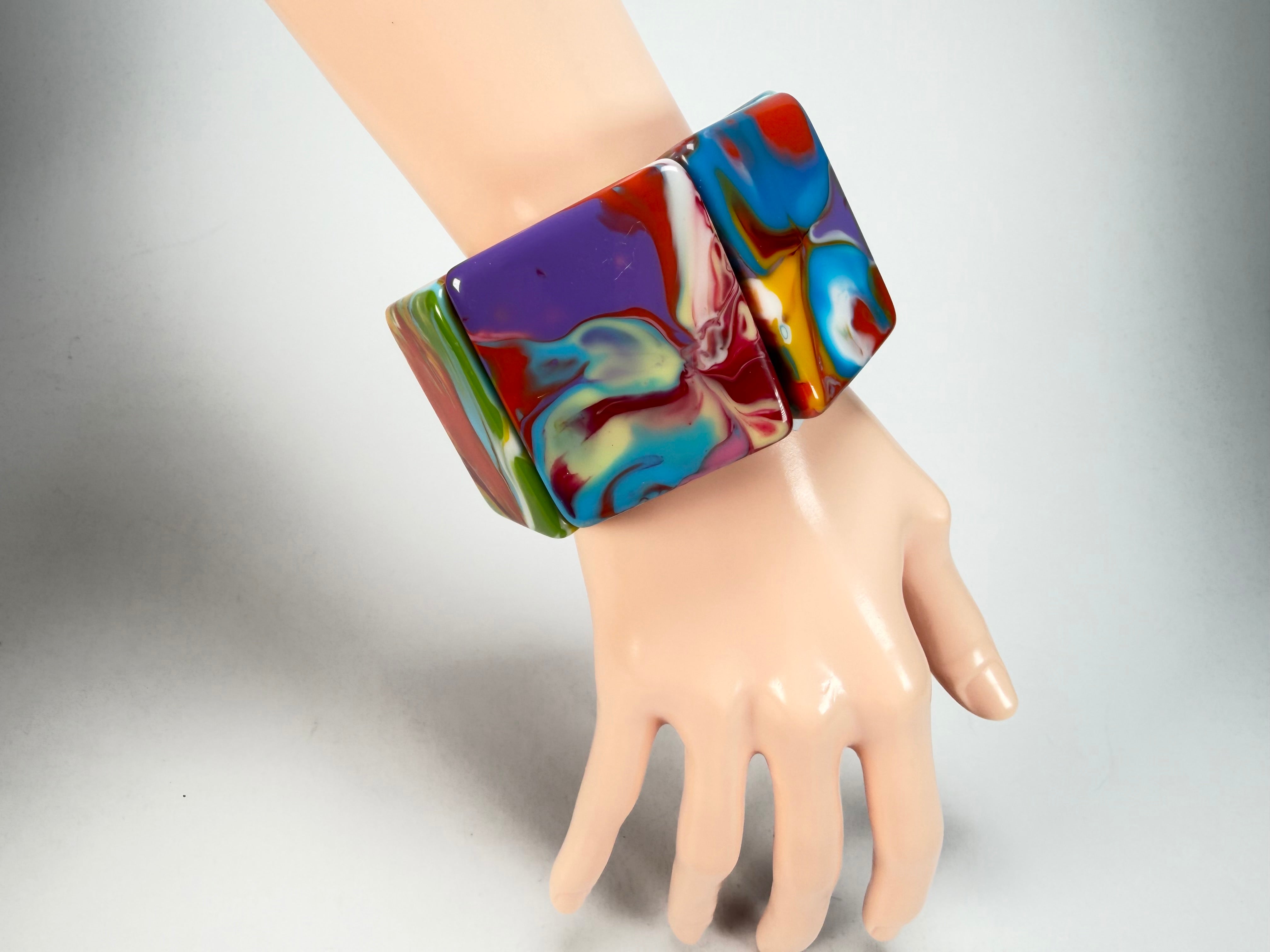 Jackie Brazil "Sabrina" Kandinsky Elasticated Bracelet ( B0225 )