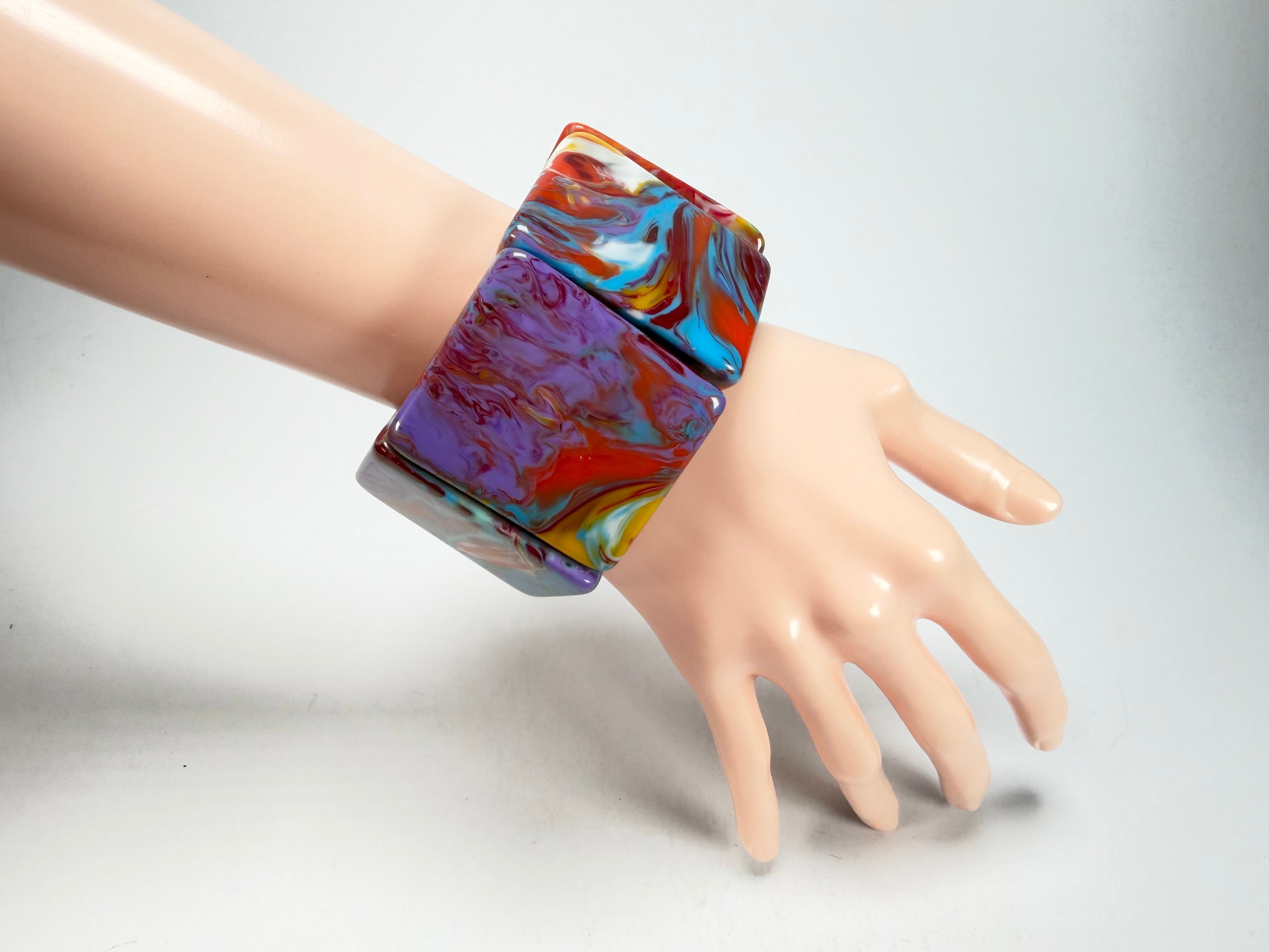 Jackie Brazil "Sabrina" Kandinsky Elasticated Bracelet ( B0225 )