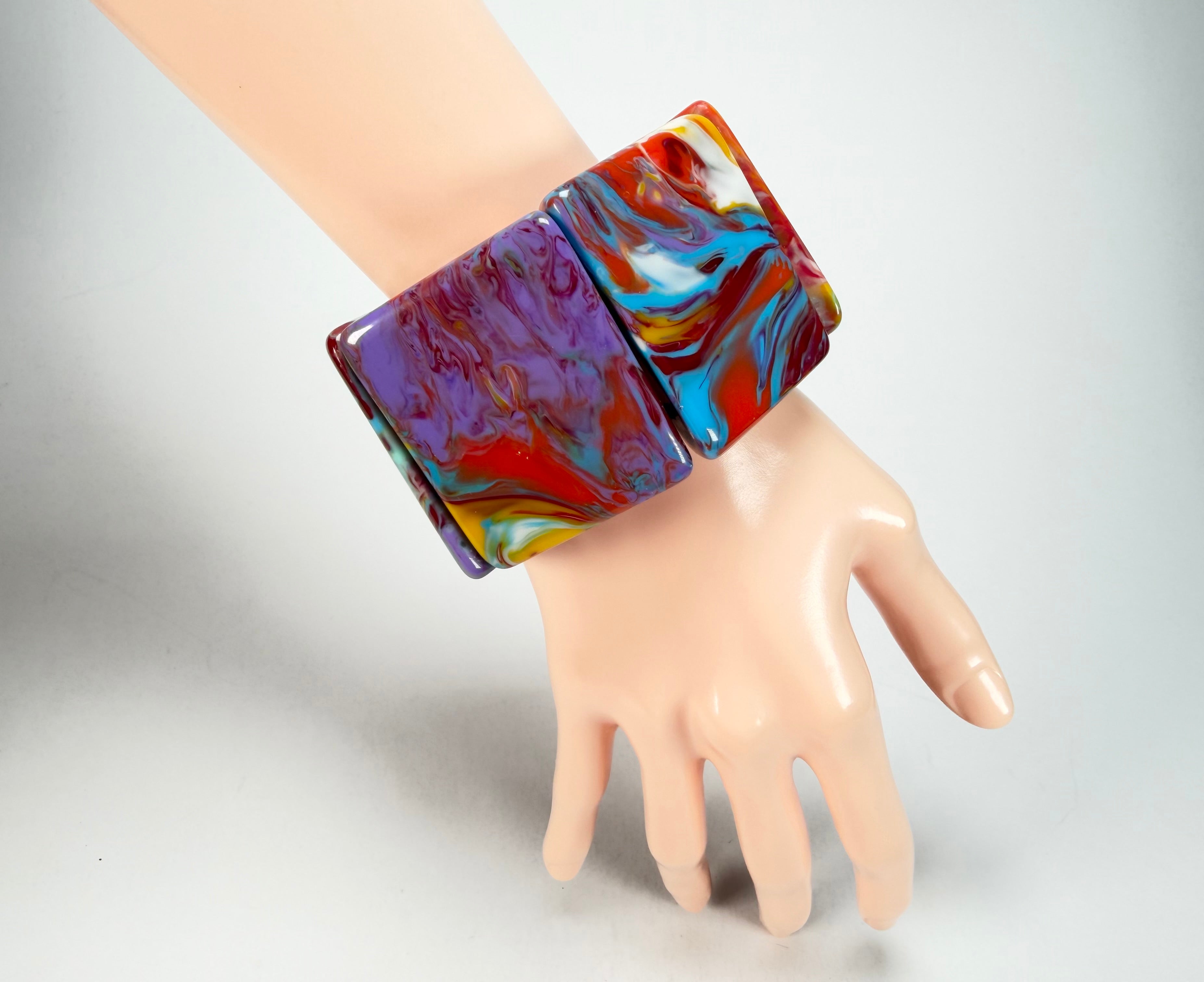 Jackie Brazil "Sabrina" Kandinsky Elasticated Bracelet ( B0225 )