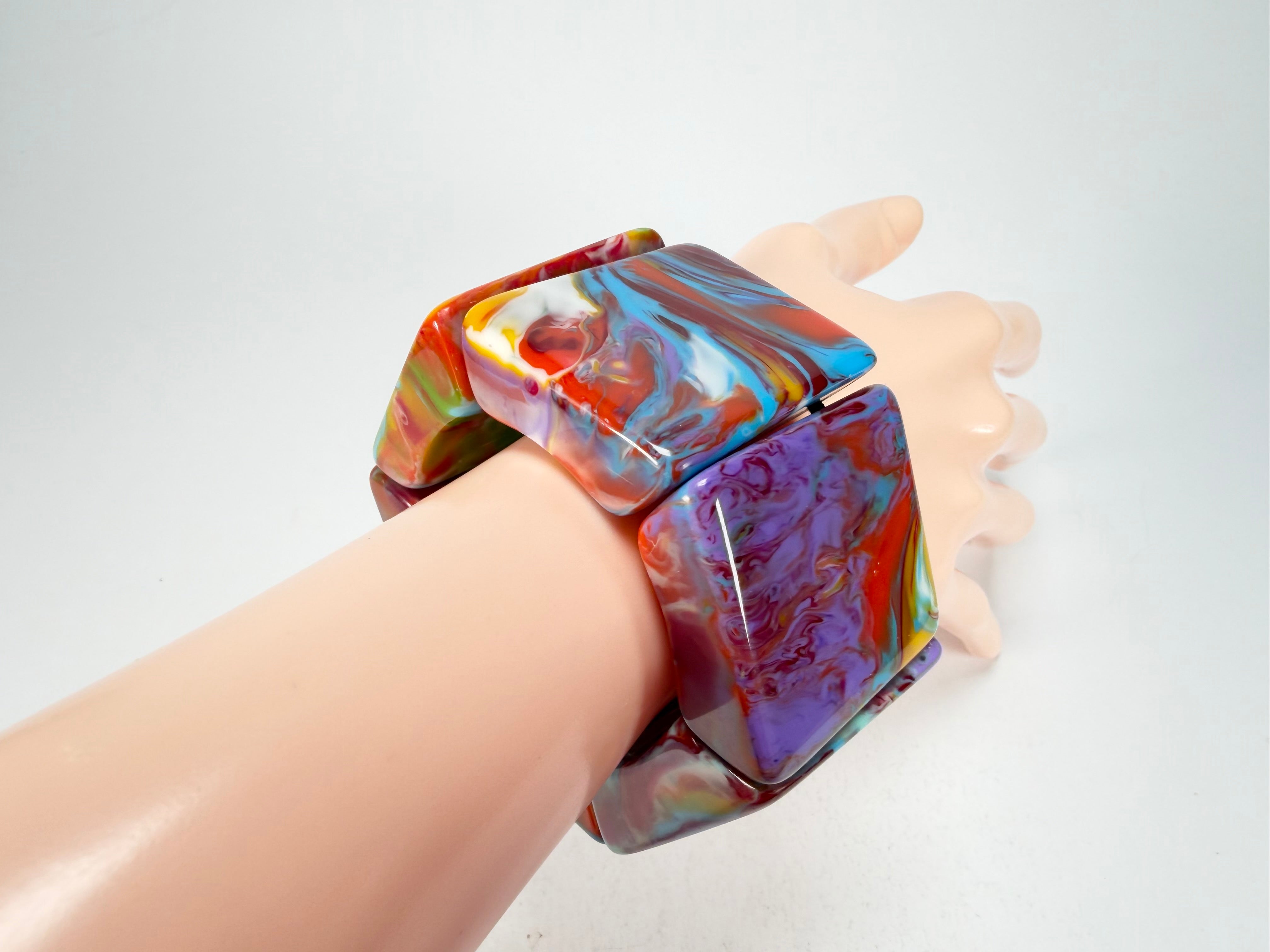 Jackie Brazil "Sabrina" Kandinsky Elasticated Bracelet ( B0225 )