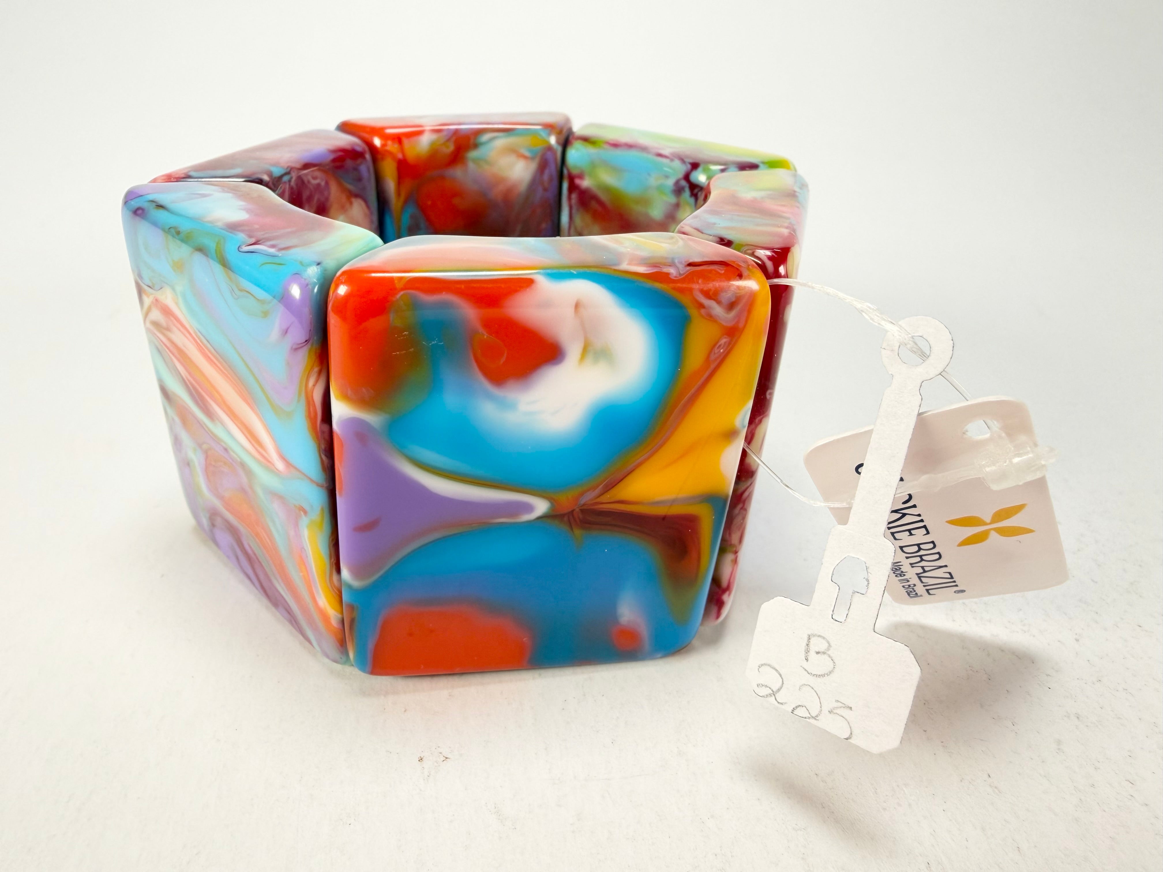 Jackie Brazil "Sabrina" Kandinsky Elasticated Bracelet ( B0225 )