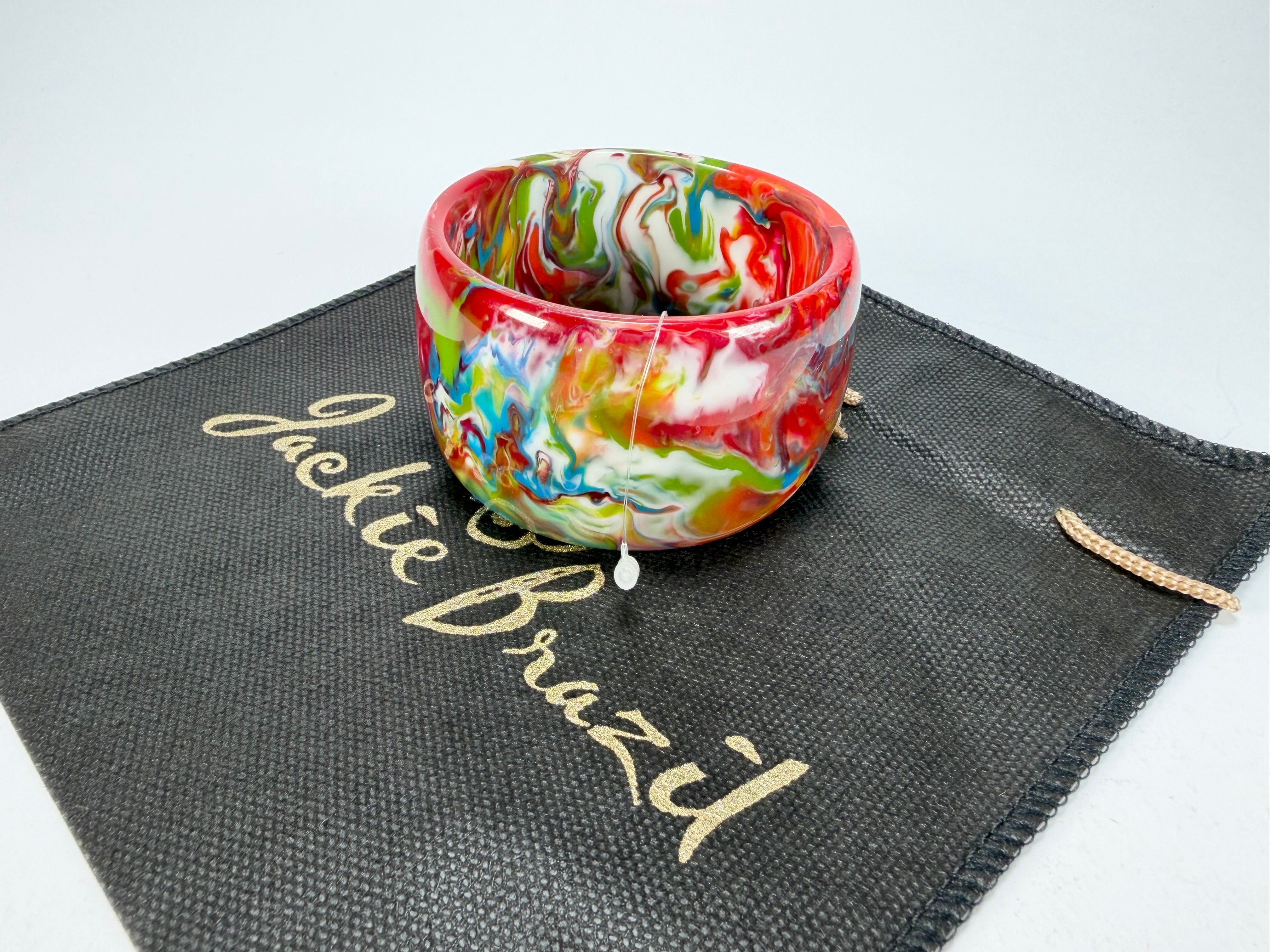 Jackie Brazil "Carmen" Kandinsky 5cm Resin Bangle ( B2500 )