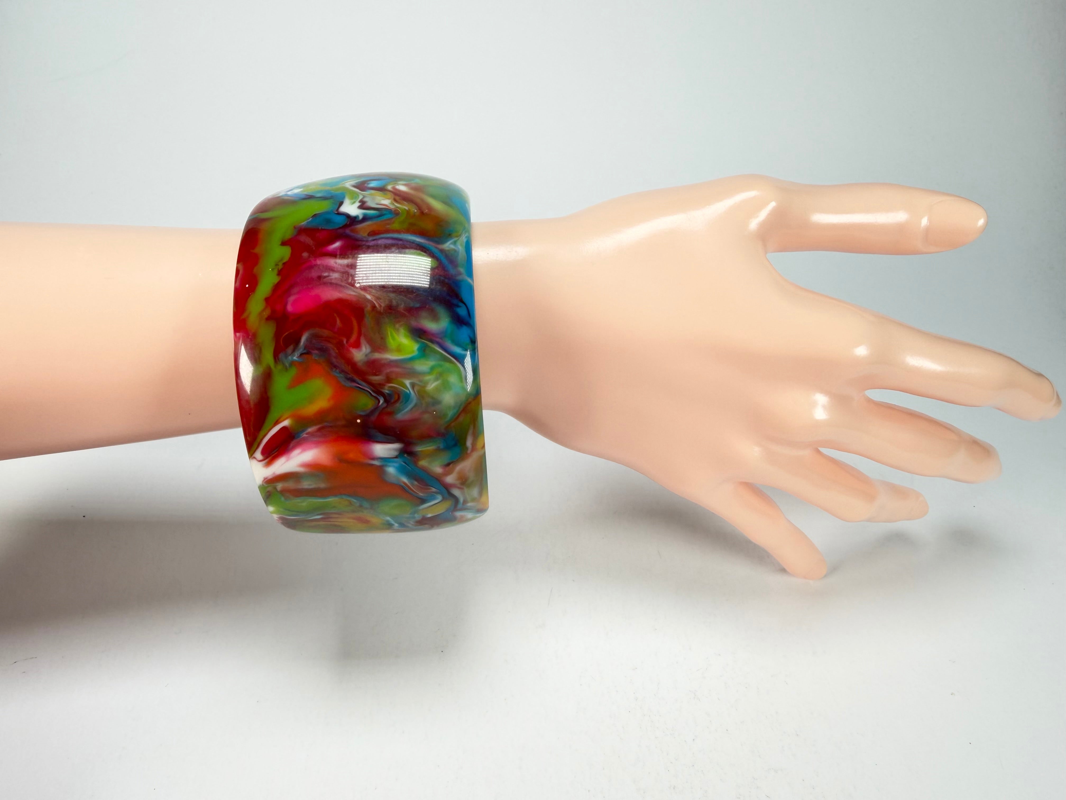 Jackie Brazil "Carmen" Kandinsky 5cm Resin Bangle ( B2500 )