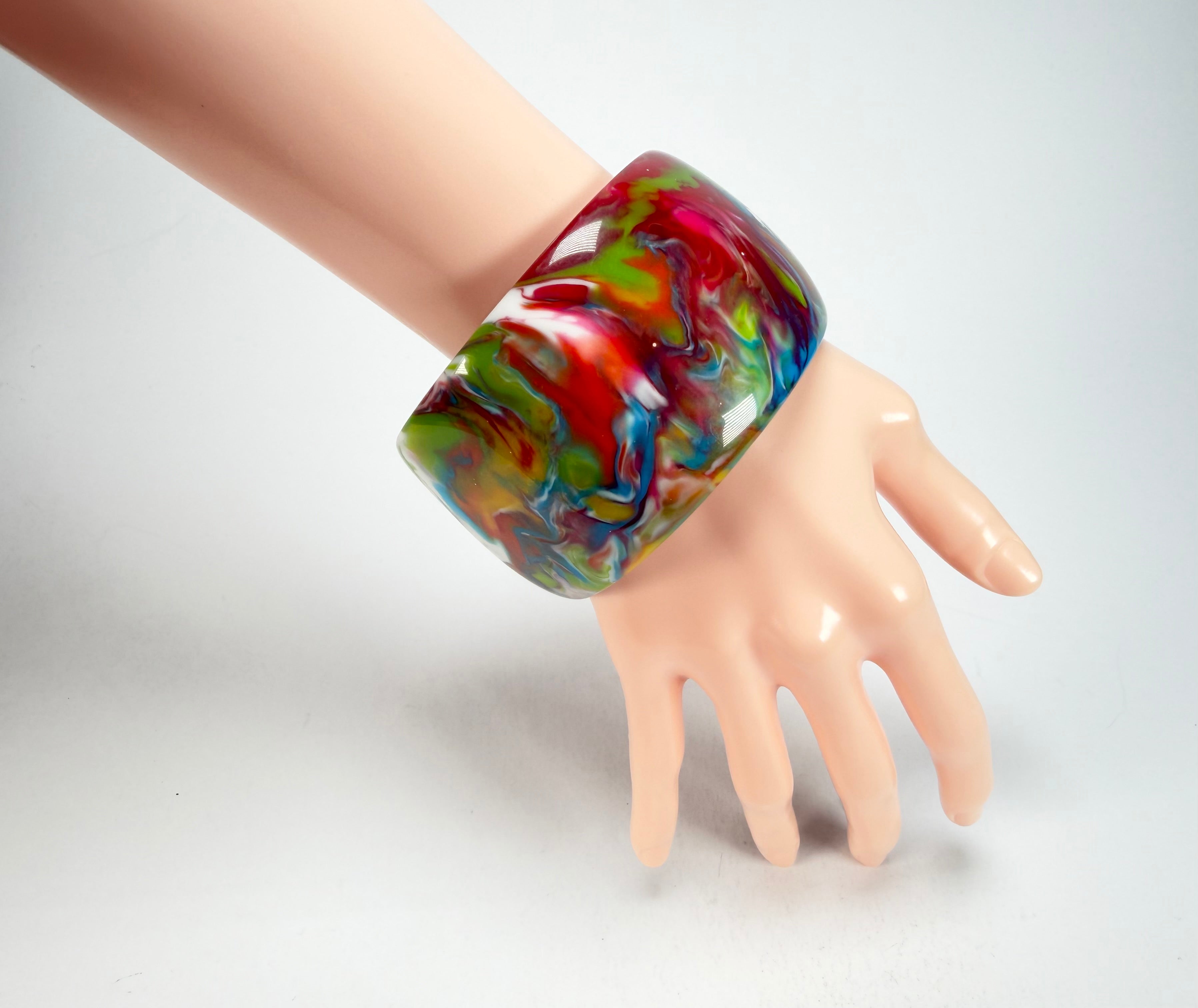 Jackie Brazil "Carmen" Kandinsky 5cm Resin Bangle ( B2500 )