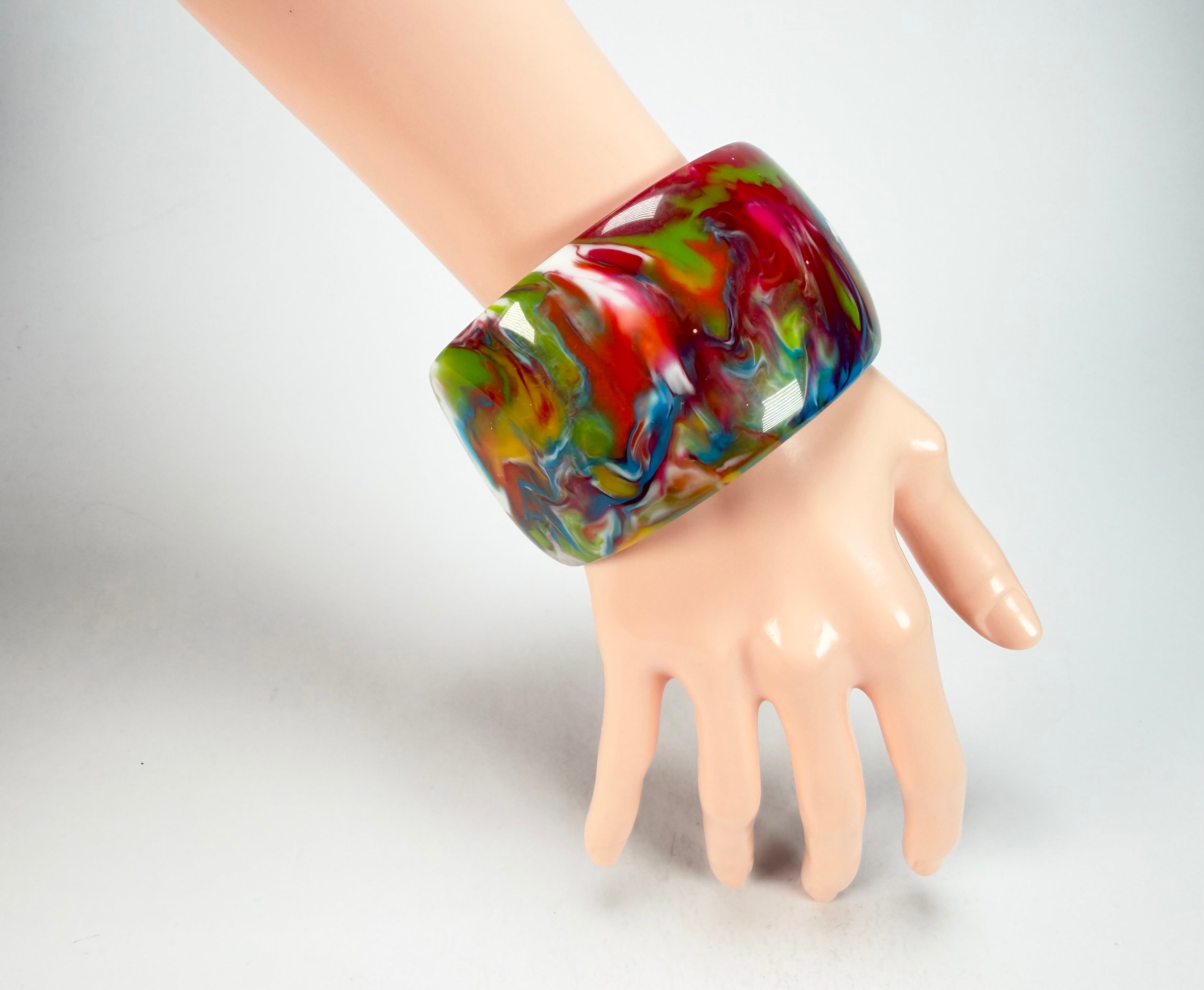 Jackie Brazil "Carmen" Kandinsky 5cm Resin Bangle ( B2500 )