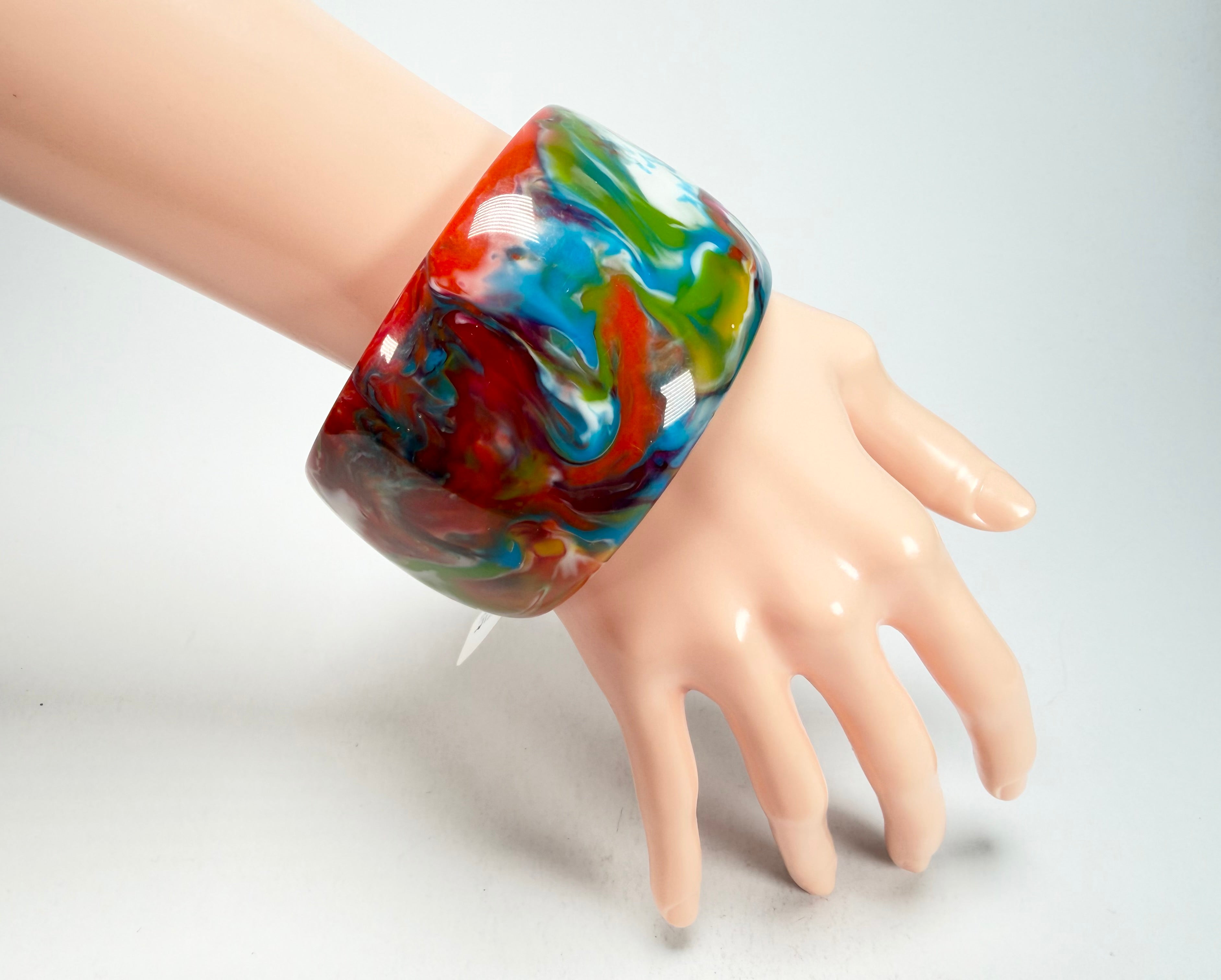 Jackie Brazil "Carmen" Kandinsky 5cm Resin Bangle ( B2500 )