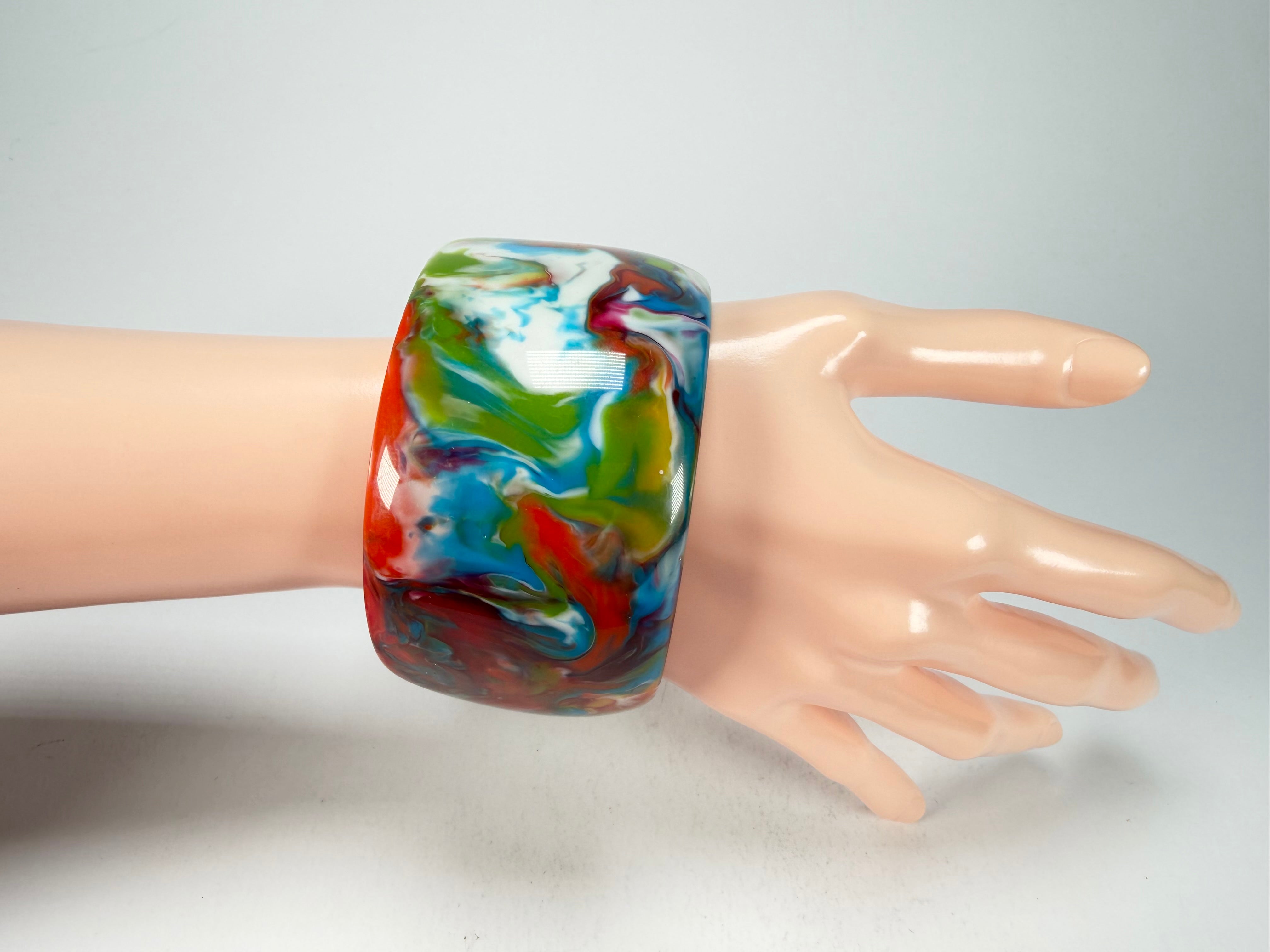 Jackie Brazil "Carmen" Kandinsky 5cm Resin Bangle ( B2500 )