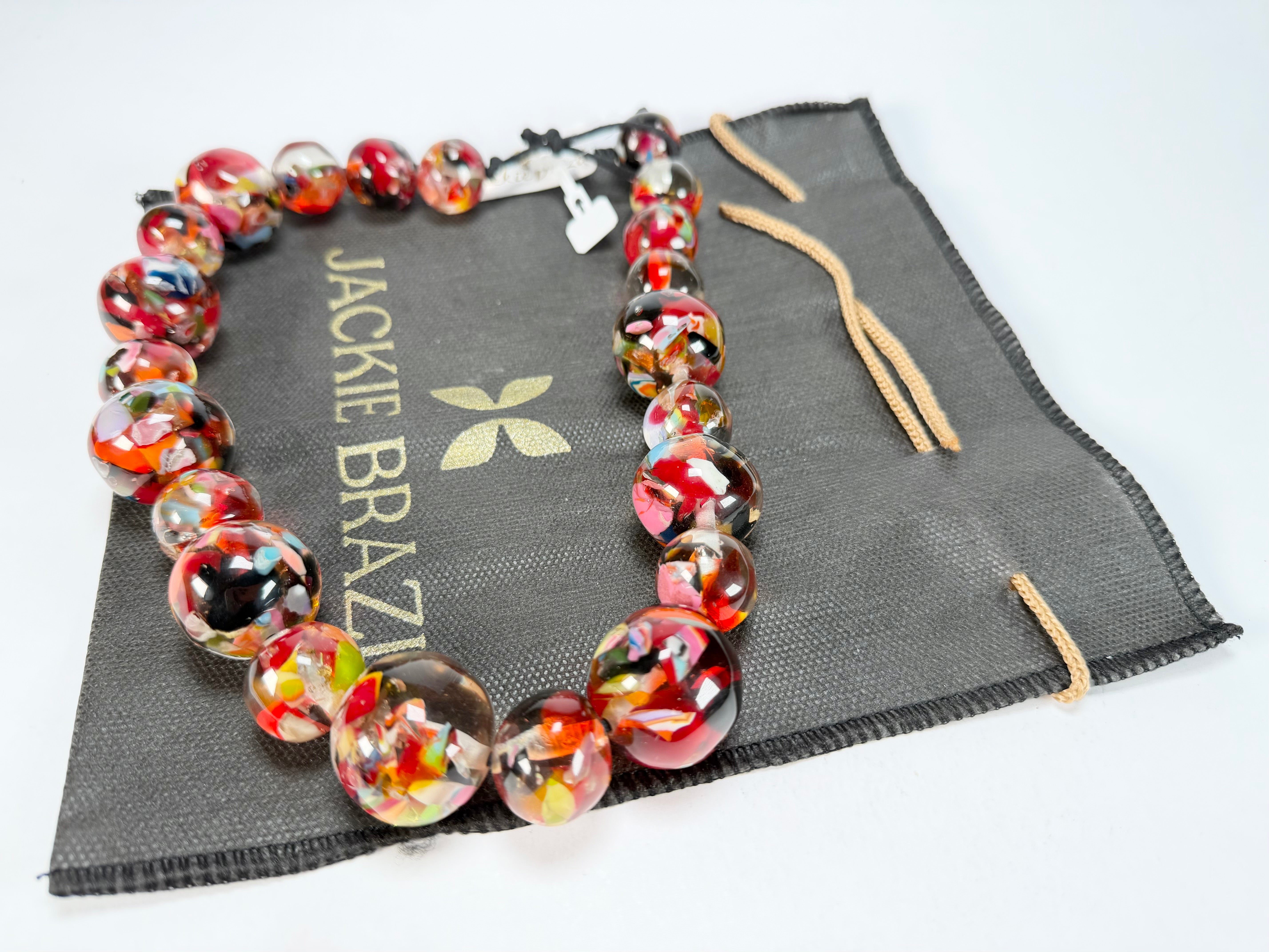 Jackie Brazil "Large spheres"  Short Abstract Cascade Necklace 50cm ( N2692 )