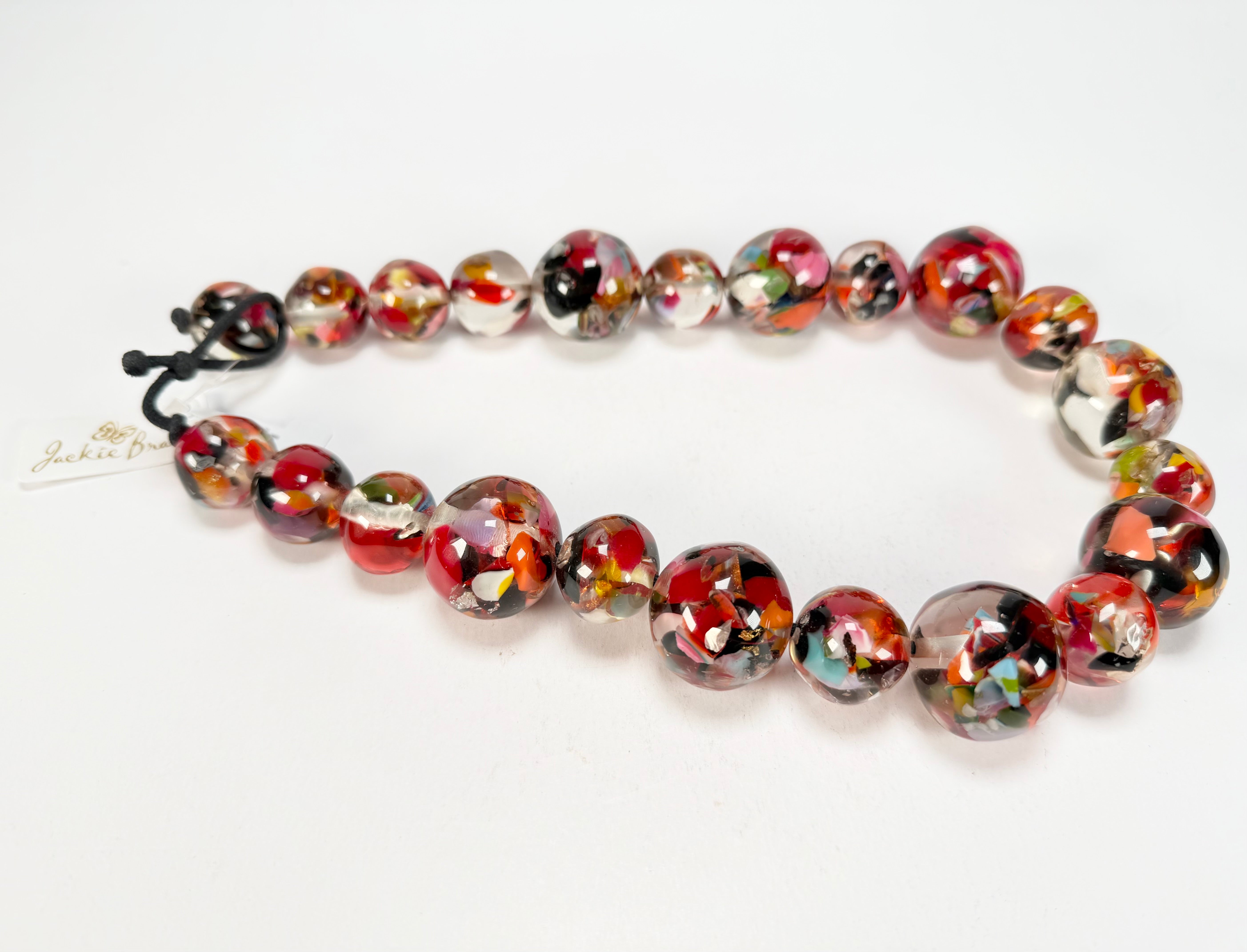 Jackie Brazil "Large spheres"  Short Abstract Cascade Necklace 50cm ( N2692 )