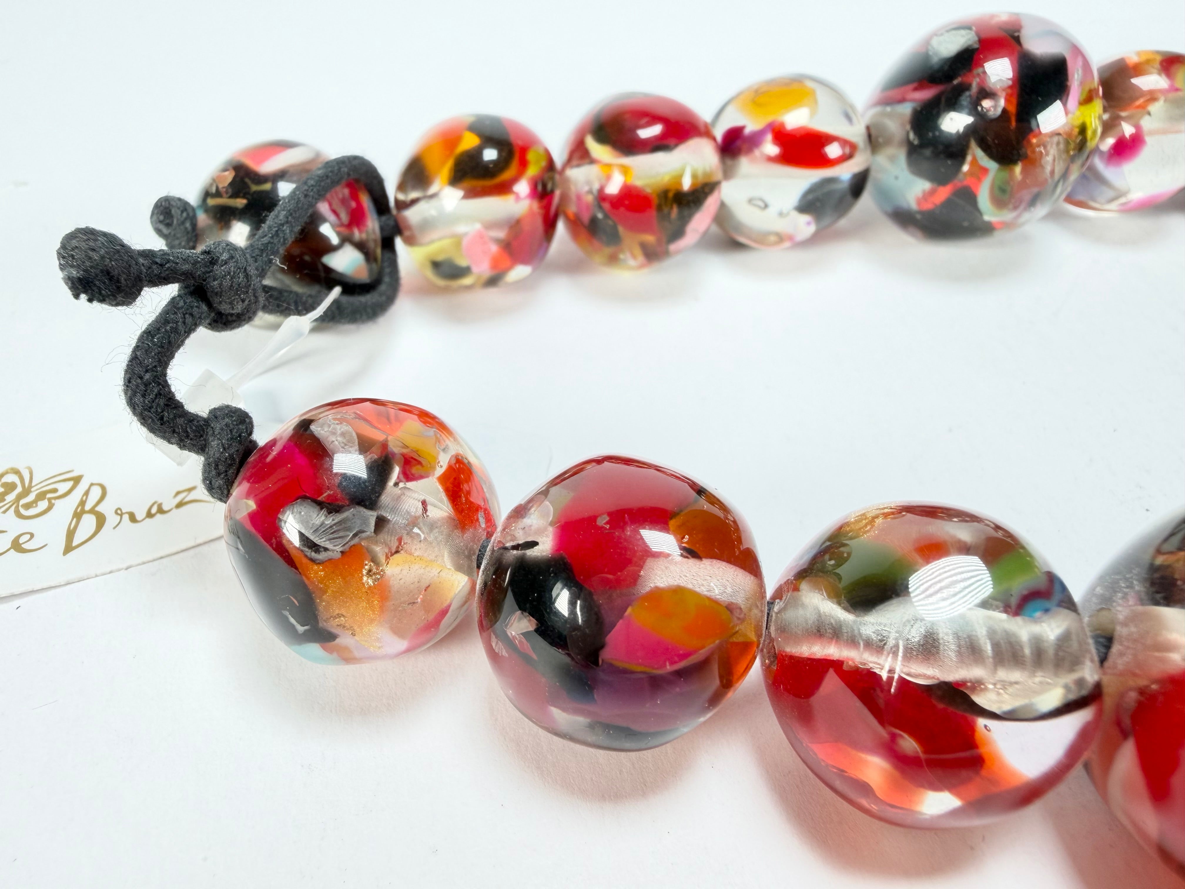 Jackie Brazil "Large spheres"  Short Abstract Cascade Necklace 50cm ( N2692 )