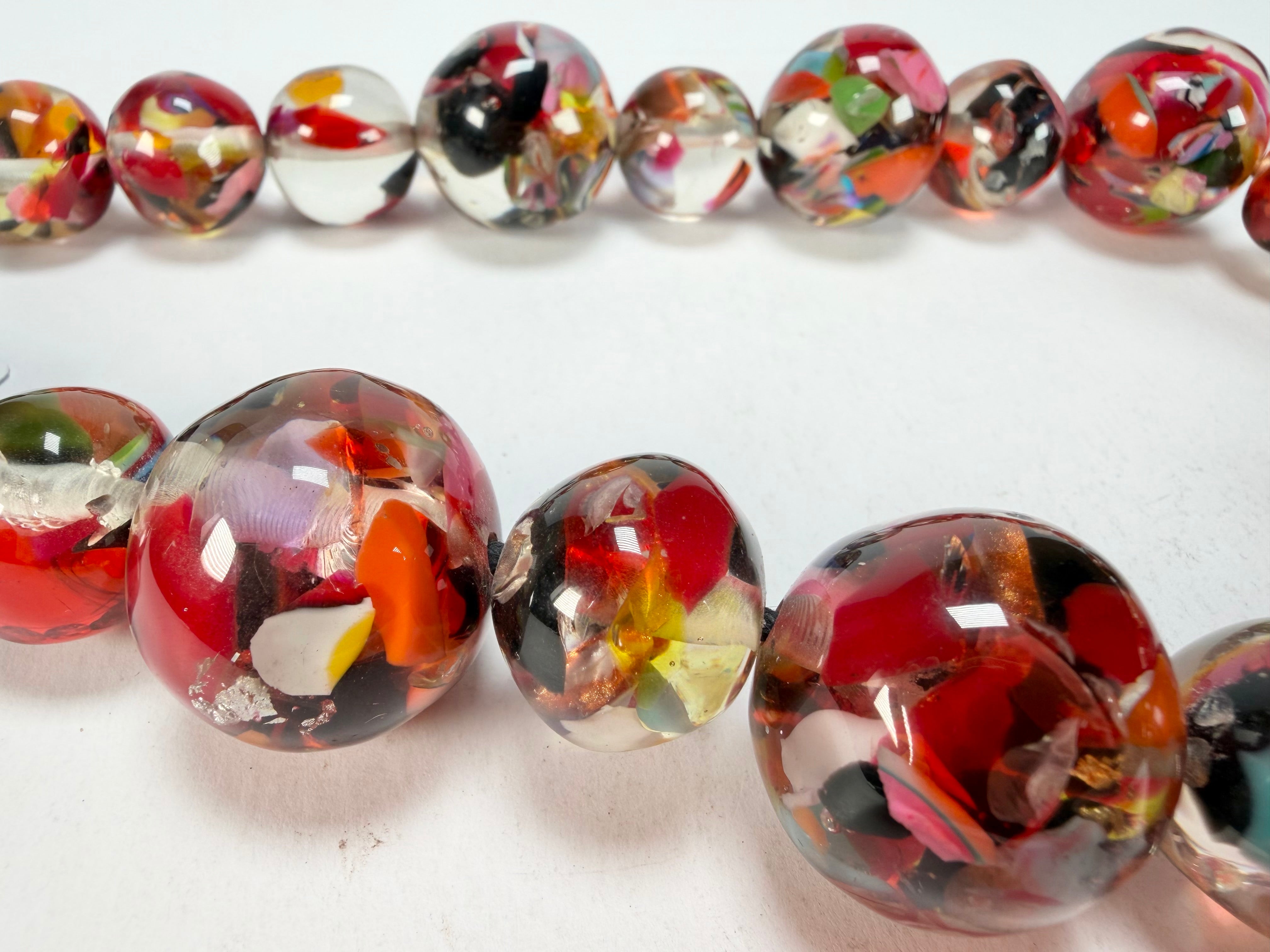 Jackie Brazil "Large spheres"  Short Abstract Cascade Necklace 50cm ( N2692 )