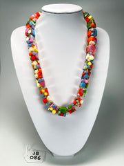 Jackie Brazil "Carlo Spotted Cubes" Spring Colour Spots Resin Necklace 50cm ( N1396 )