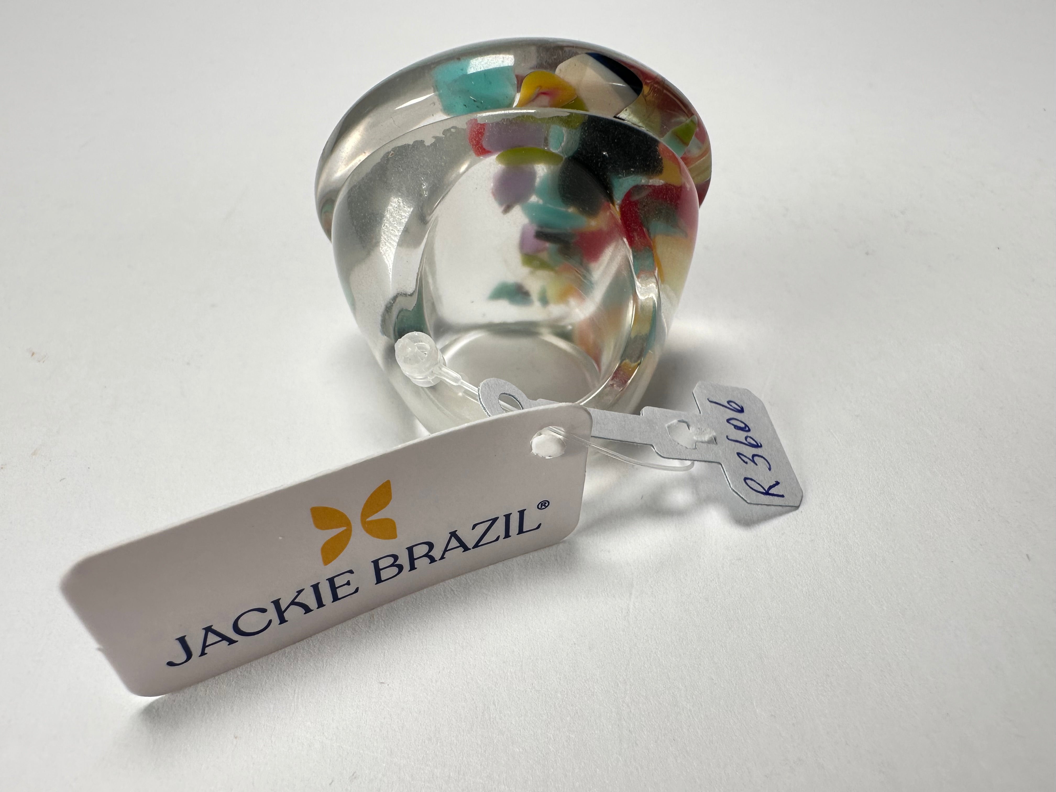 Jackie Brazil "Large Riverstone" Cascade Round Ring ( R3606 ) Size UK-R / US- 8.5