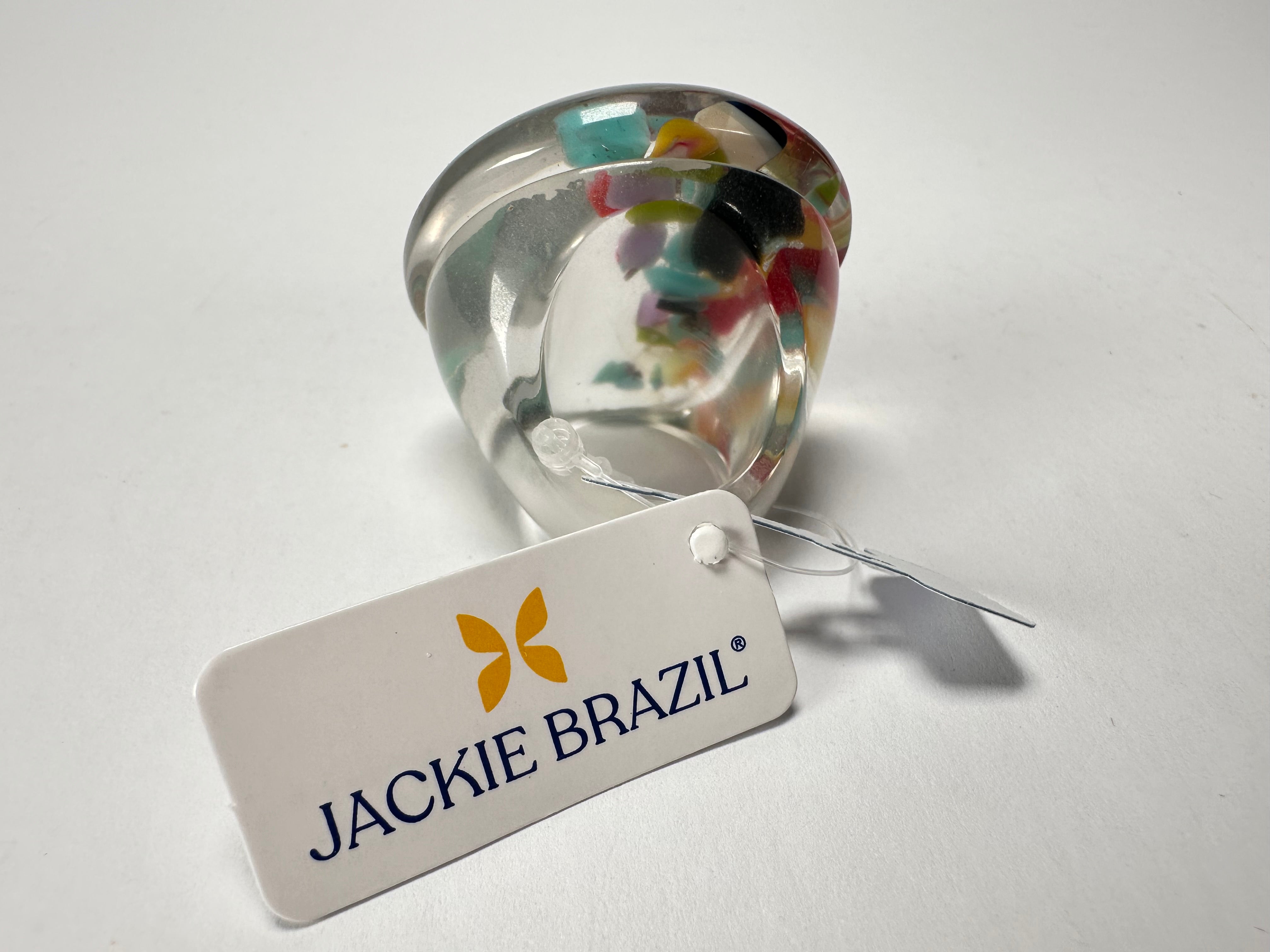 Jackie Brazil "Large Riverstone" Cascade Round Ring ( R3606 ) Size UK-R / US- 8.5