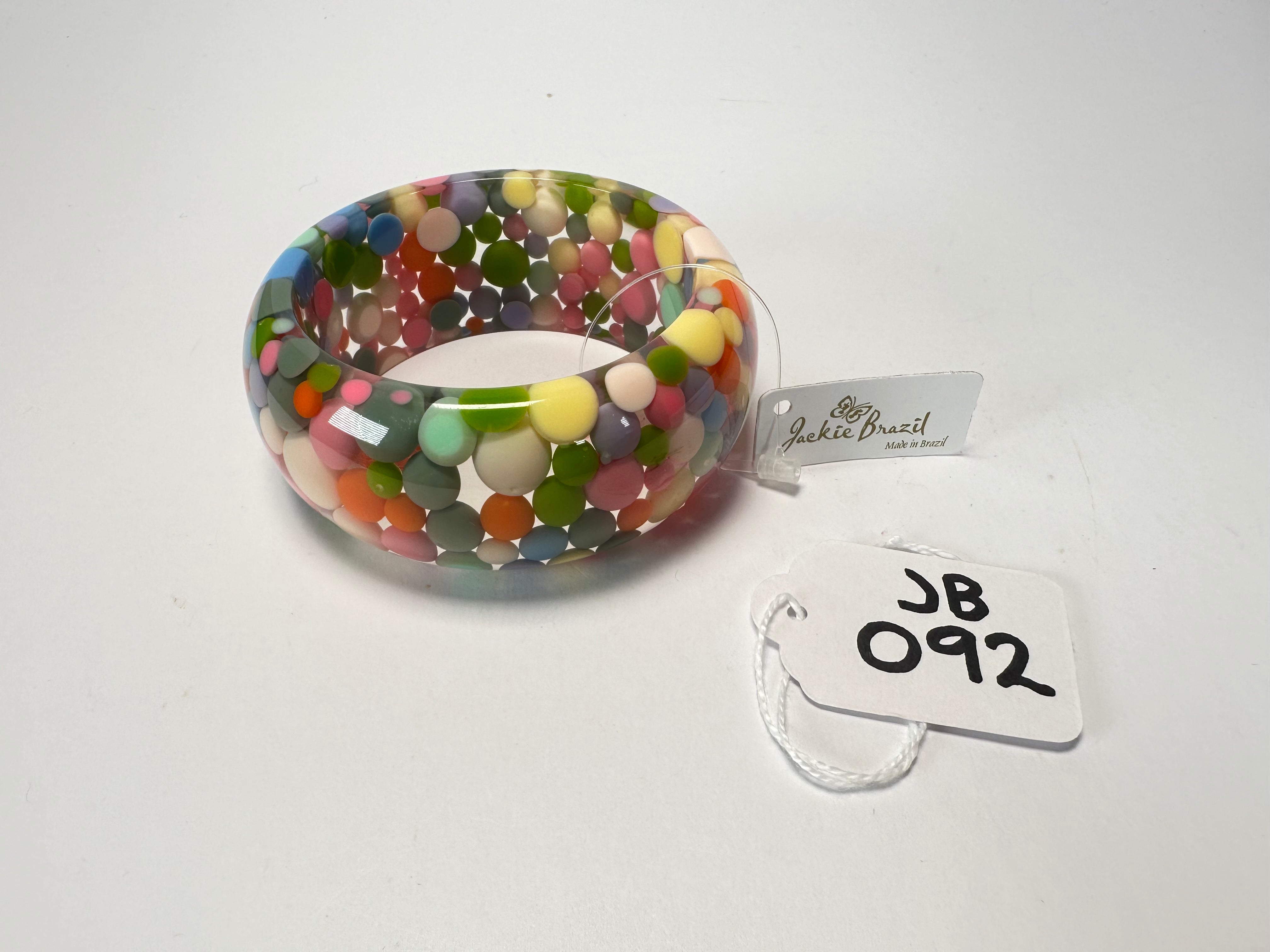 Jackie Brazil "Petit Balls" Spring Spots Solid Round Resin 3.4cm Bangle ( B2520 )