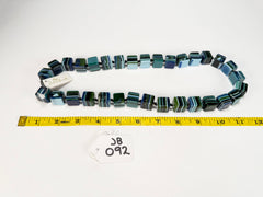 Jackie Brazil "POP" Liquorice Blue Mix Small Cubes 65cm Necklace ( N0046 )