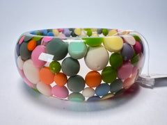 Jackie Brazil "Petit Balls" Spring Spots Solid Round Resin 3.4cm Bangle ( B2520 )