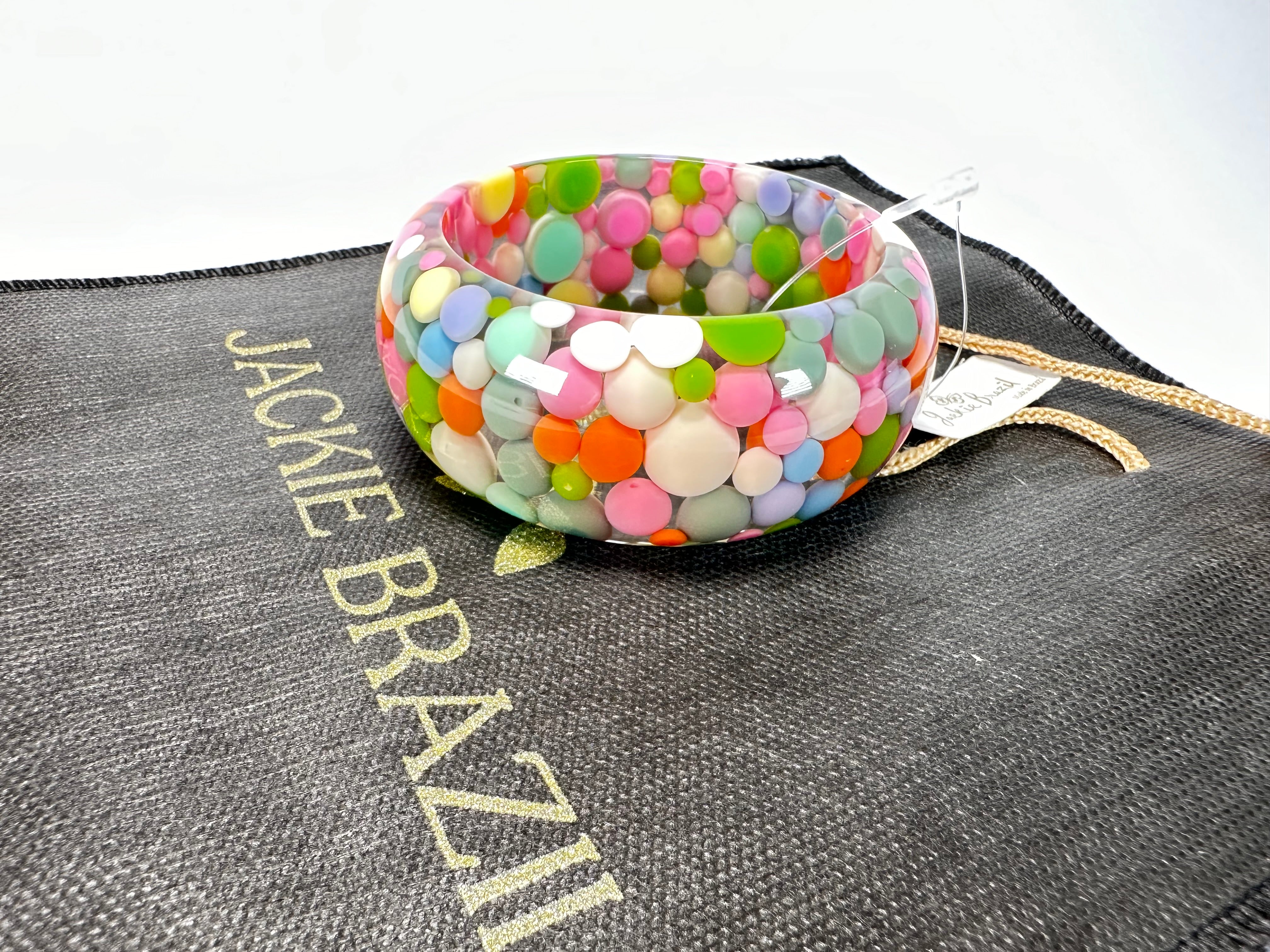 Jackie Brazil "Petit Balls" Spring Spots Solid Round Resin 3.4cm Bangle ( B2520 )