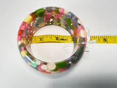 Jackie Brazil "Petit Balls" Spring Spots Solid Round Resin 3.4cm Bangle ( B2520 )