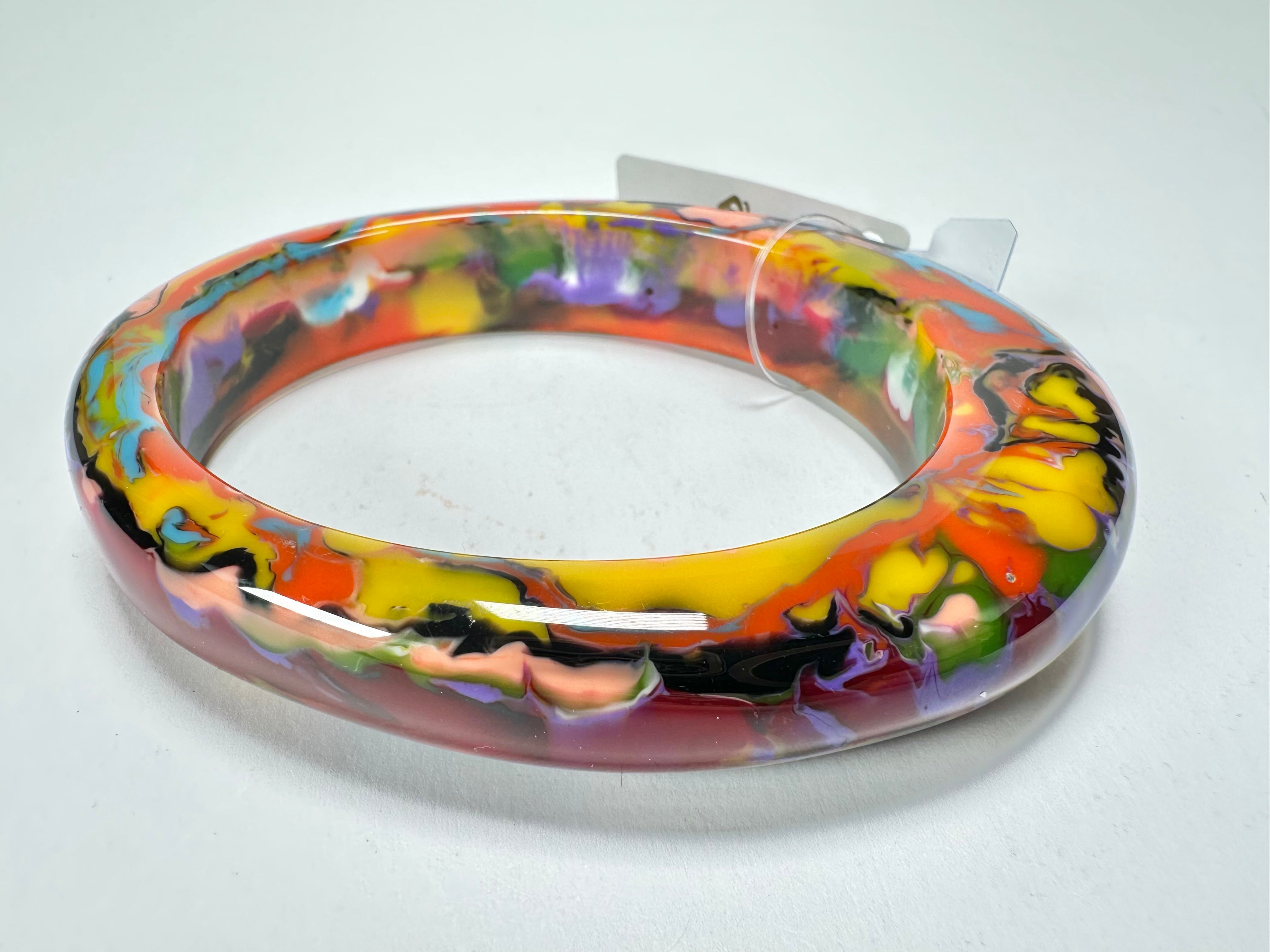 Jackie Brazil "Solid Oval" Kandinsky 1.3cm Resin Bangle ( B0040 )