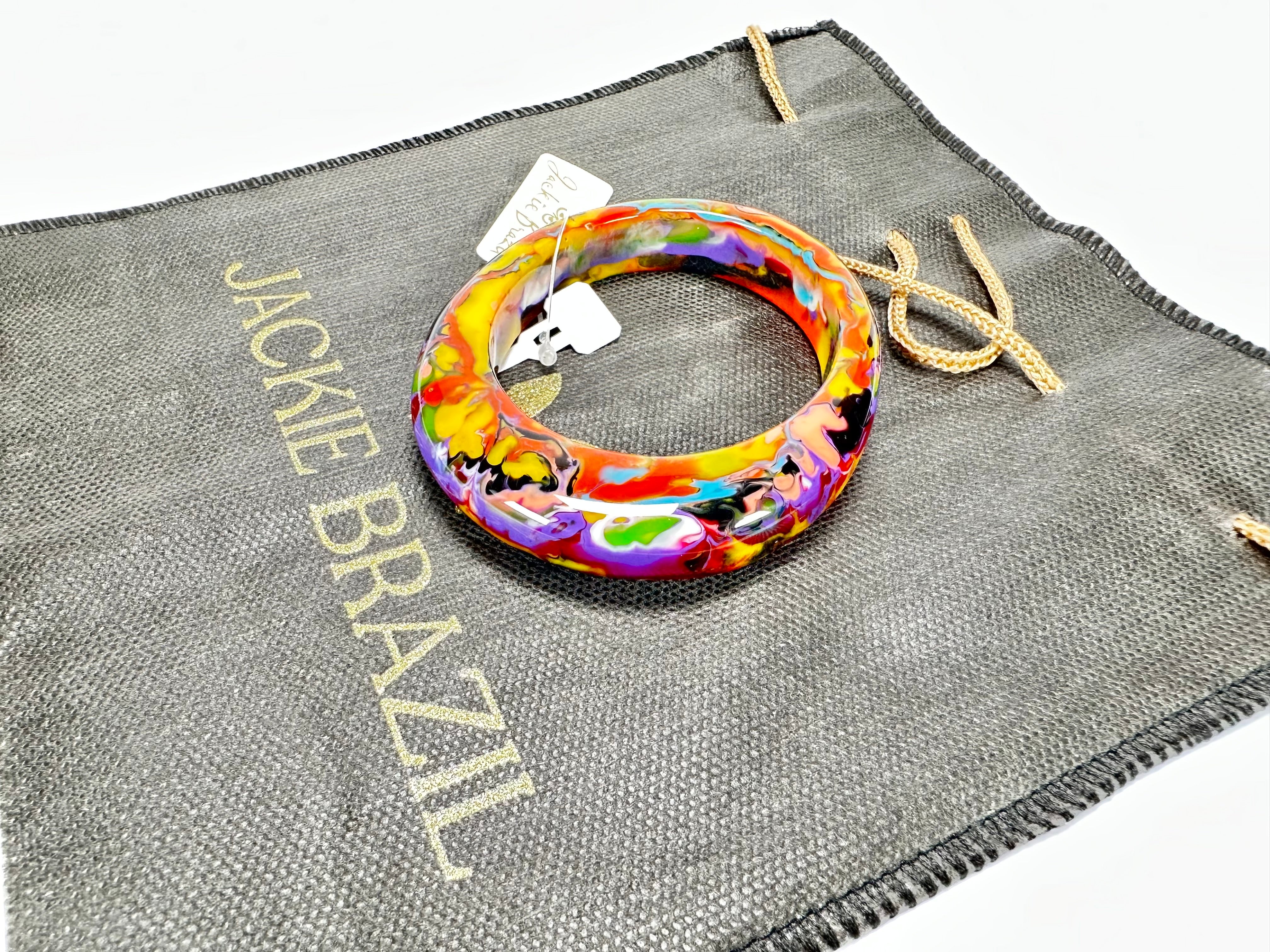 Jackie Brazil "Solid Oval" Kandinsky 1.3cm Resin Bangle ( B0040 )