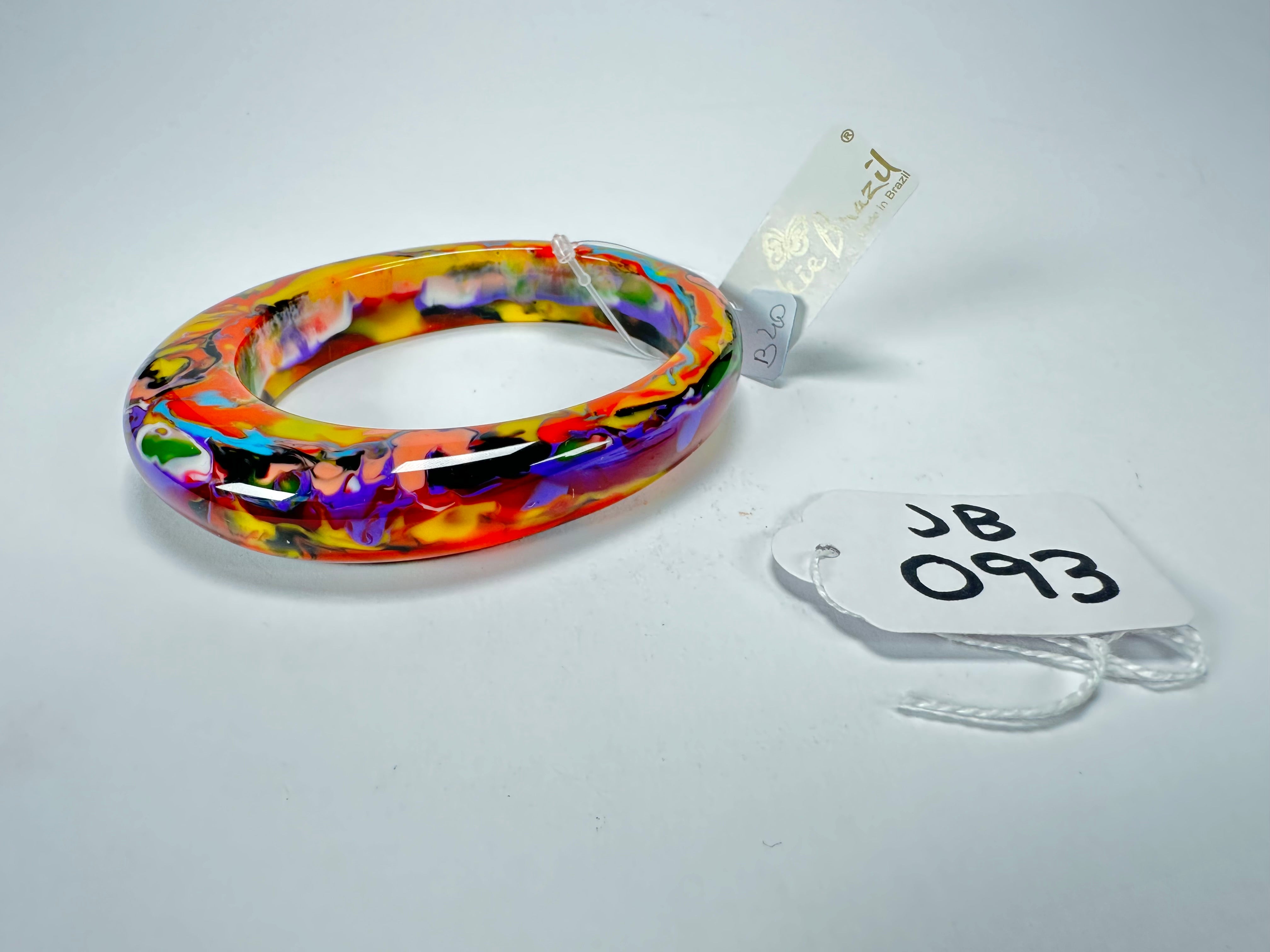 Jackie Brazil "Solid Oval" Kandinsky 1.3cm Resin Bangle ( B0040 )