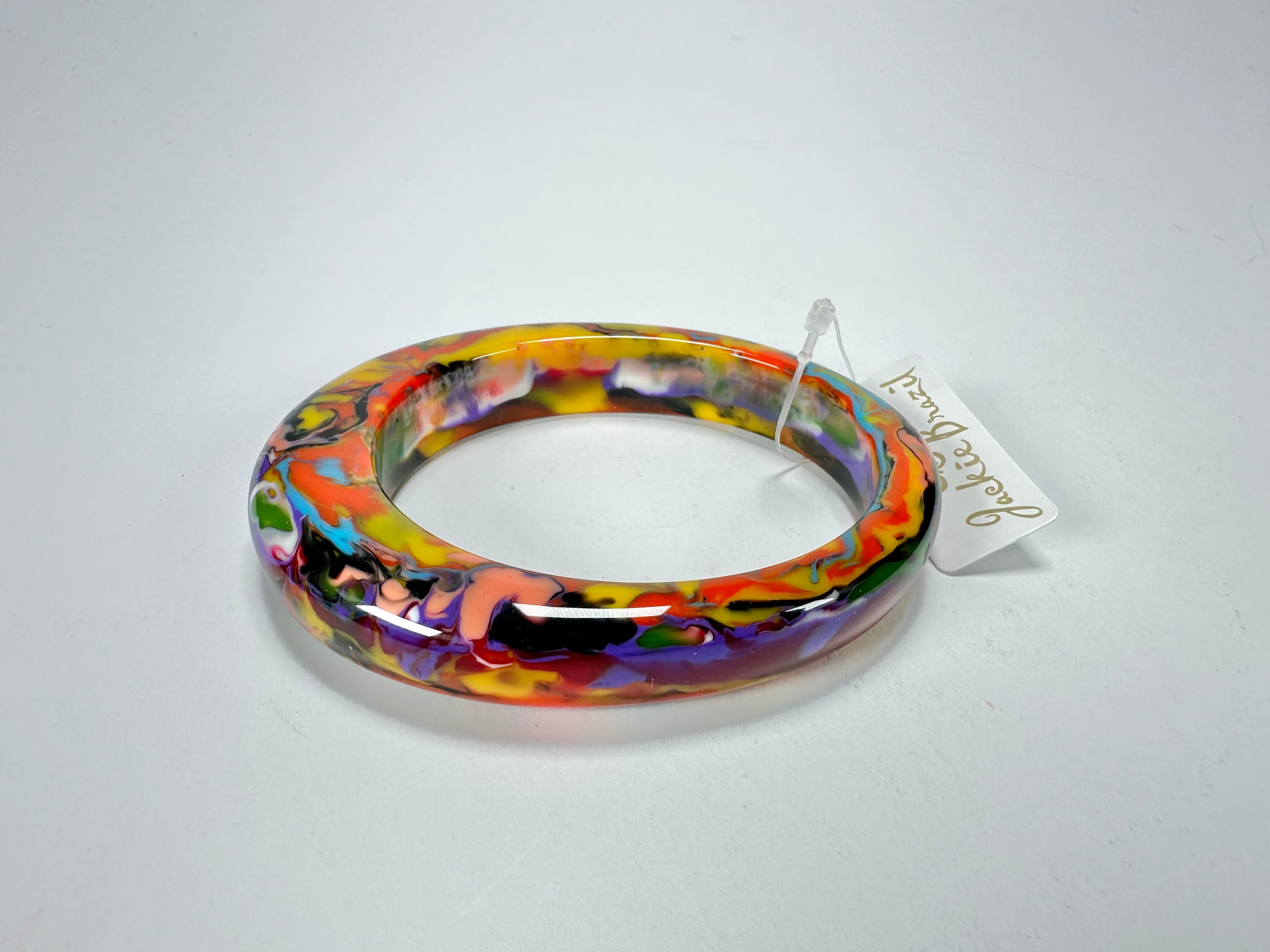 Jackie Brazil "Solid Oval" Kandinsky 1.3cm Resin Bangle ( B0040 )