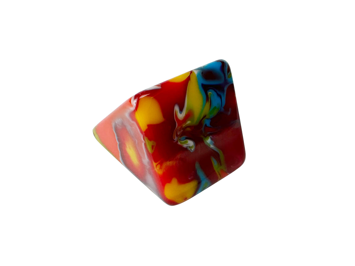 Jackie Brazil "Kandinsky" Large Square Resin Ring ( R1715 ) Size UK Q / USA 8