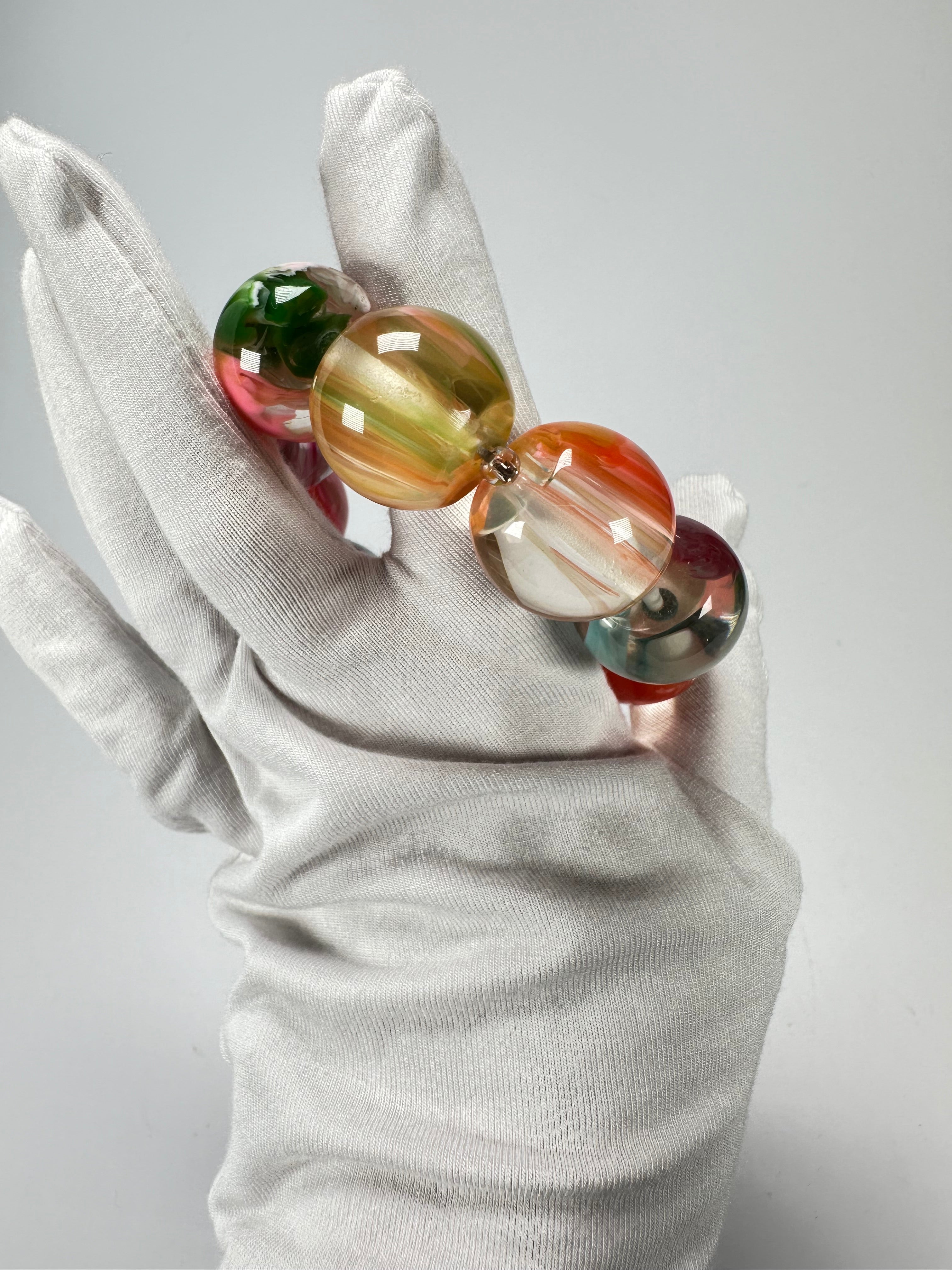 Jackie Brazil "Roma" Marble Spheres Elasticated Bracelet ( B0377 )